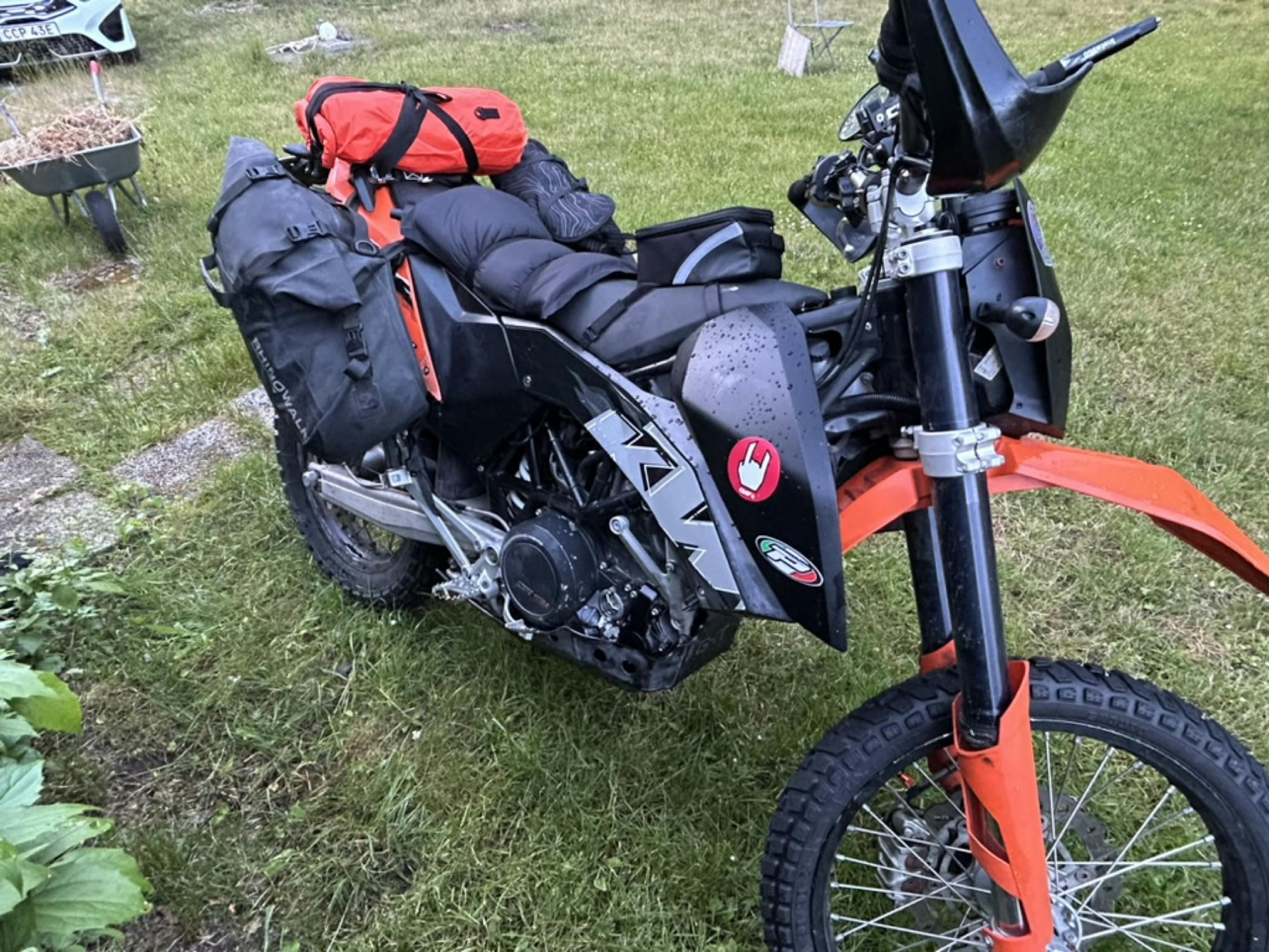 Motorcycle ready for adventures