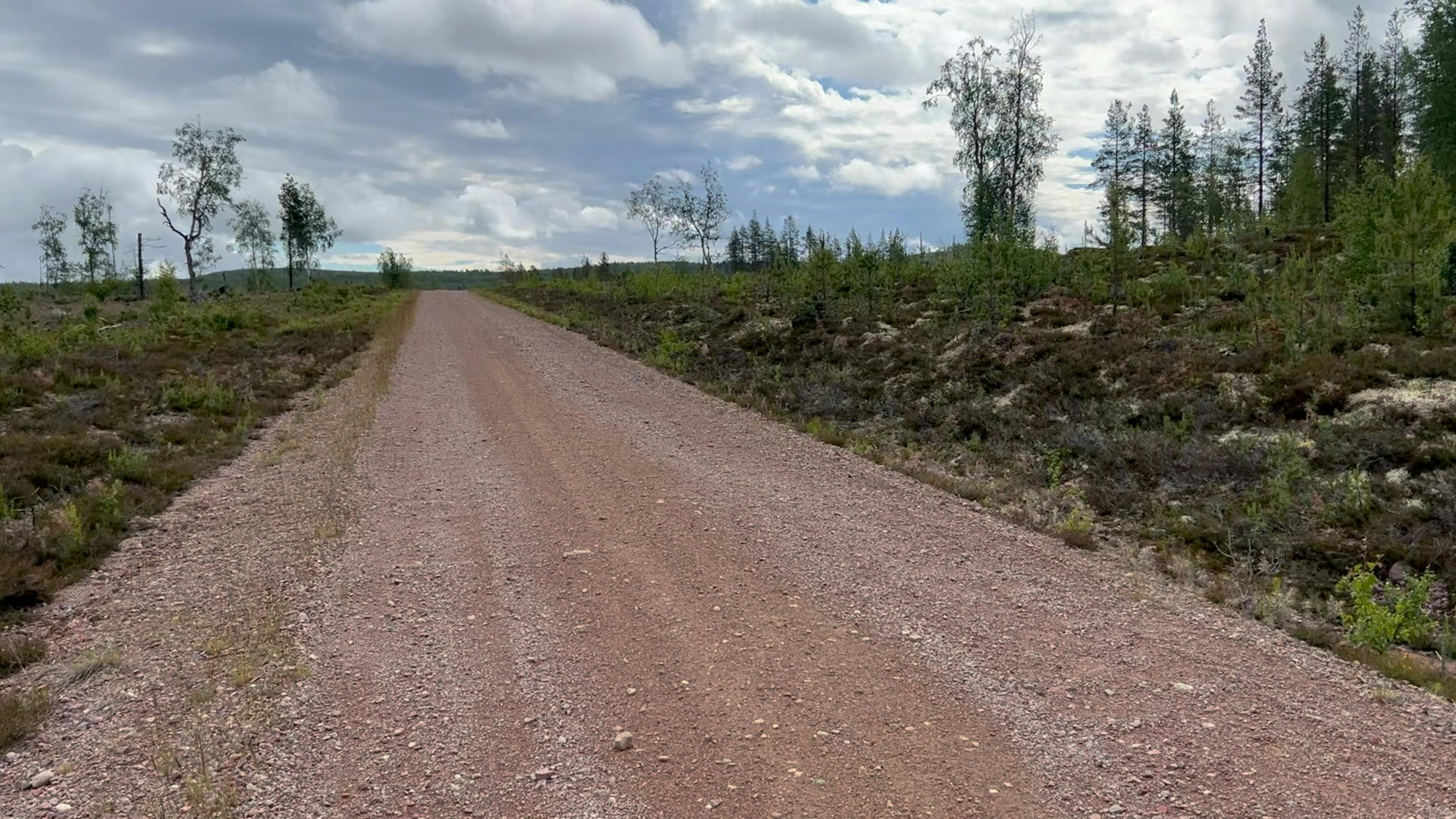 Desolate gravel road