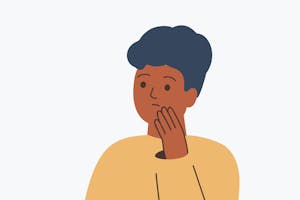 A person thinking.