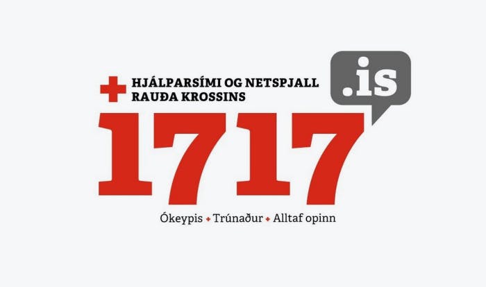 Merki Hjálparsíma Rauða Krossins 17 17