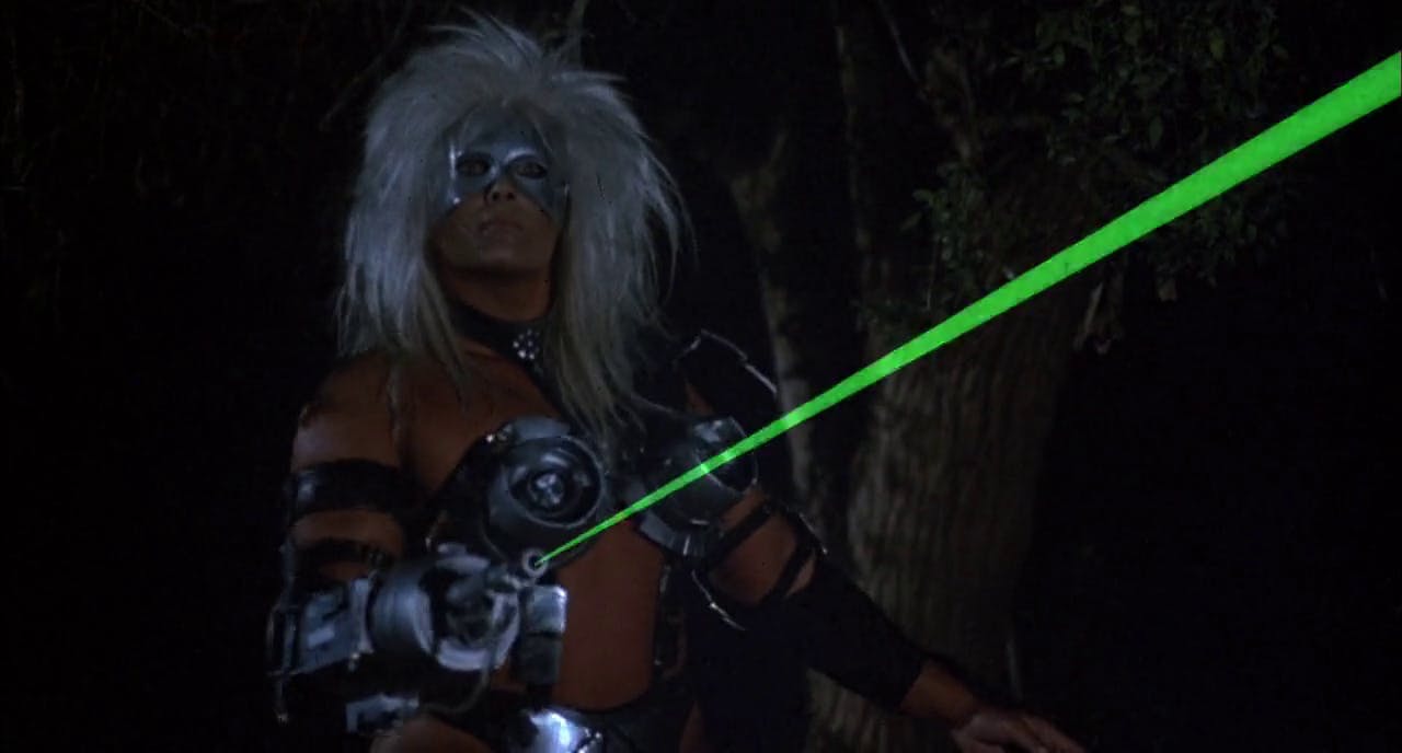 Bodybuilder Teagan Clive as the Alienator