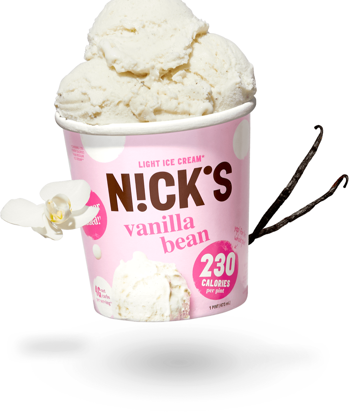 pint of vanilla bean ice cream