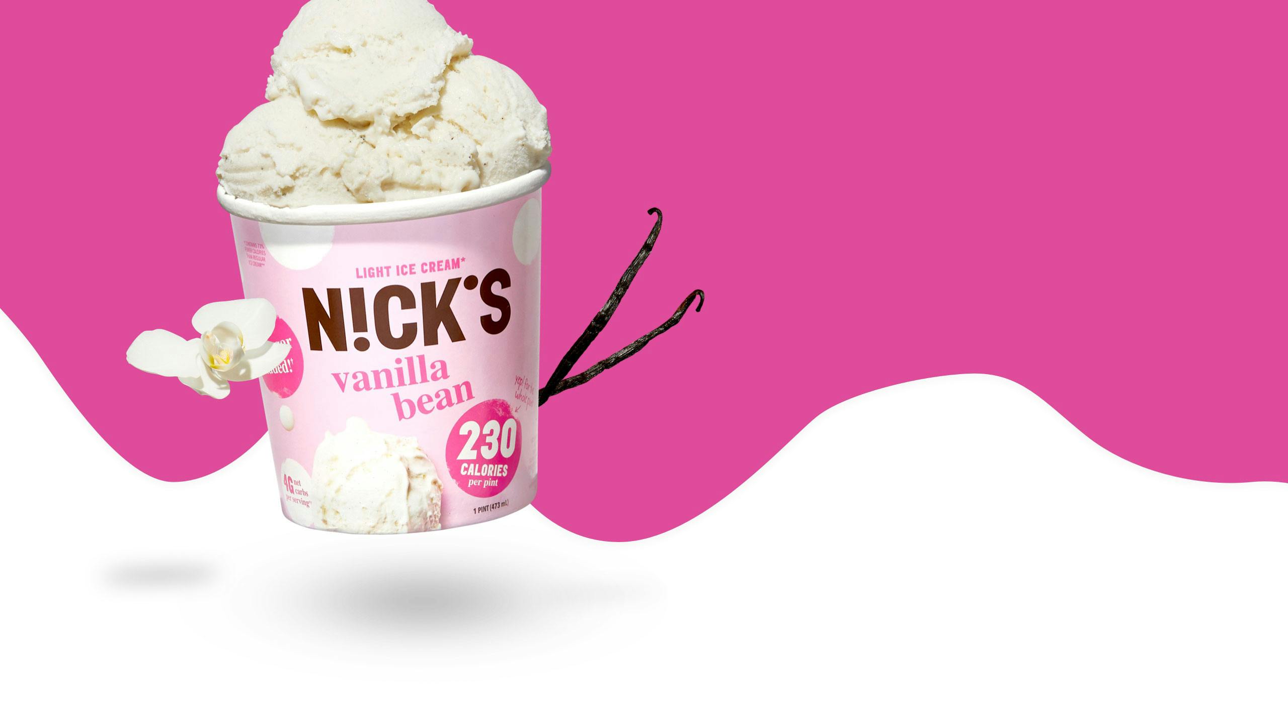 pint of vanilla bean ice cream