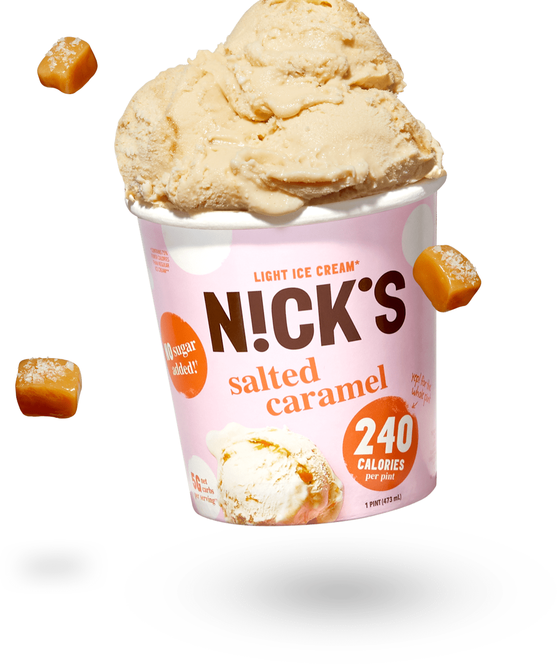 pint of salted caramel ice cream