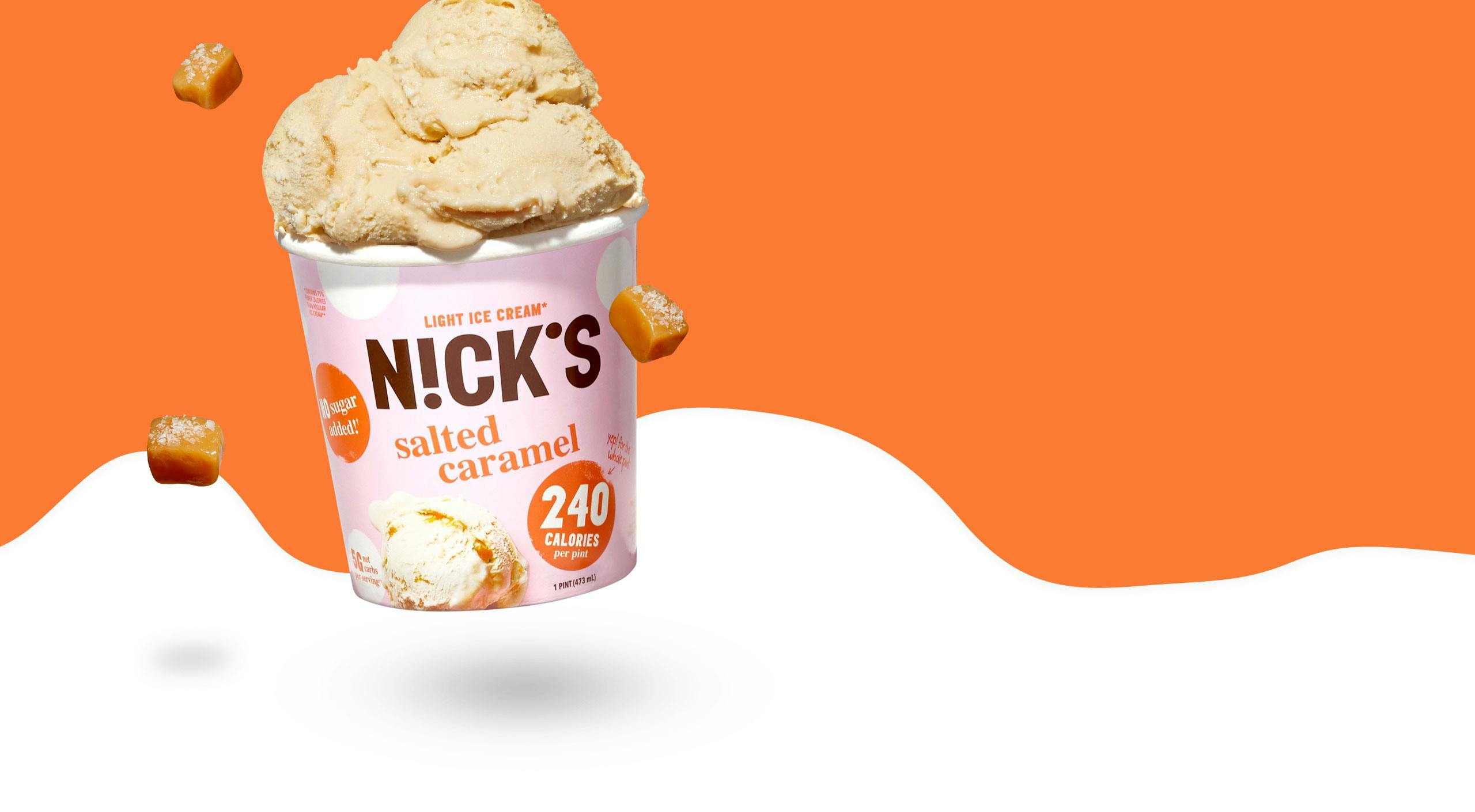 pint of salted caramel ice cream