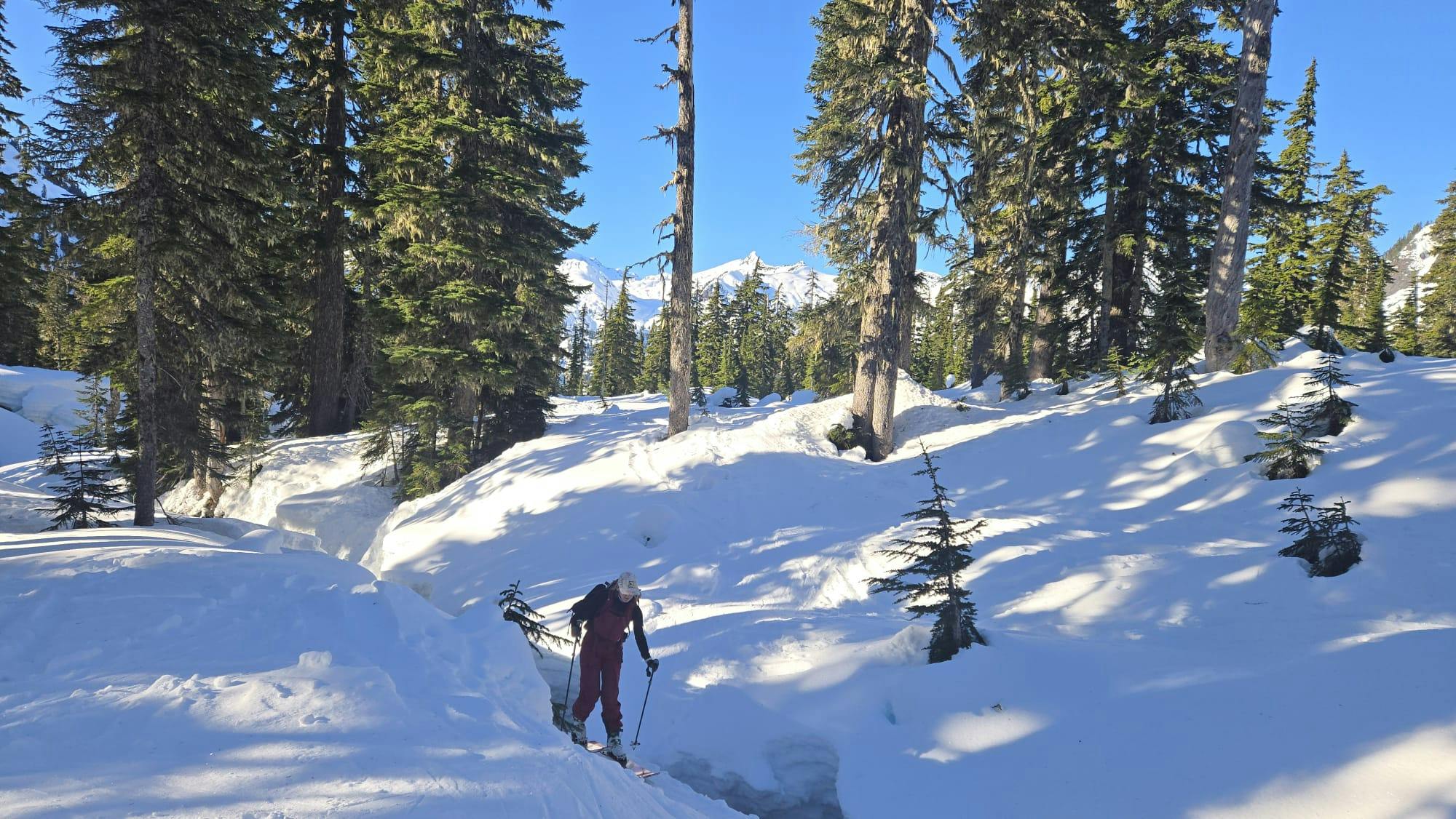 Crossing creeks on the way to Mt Ann