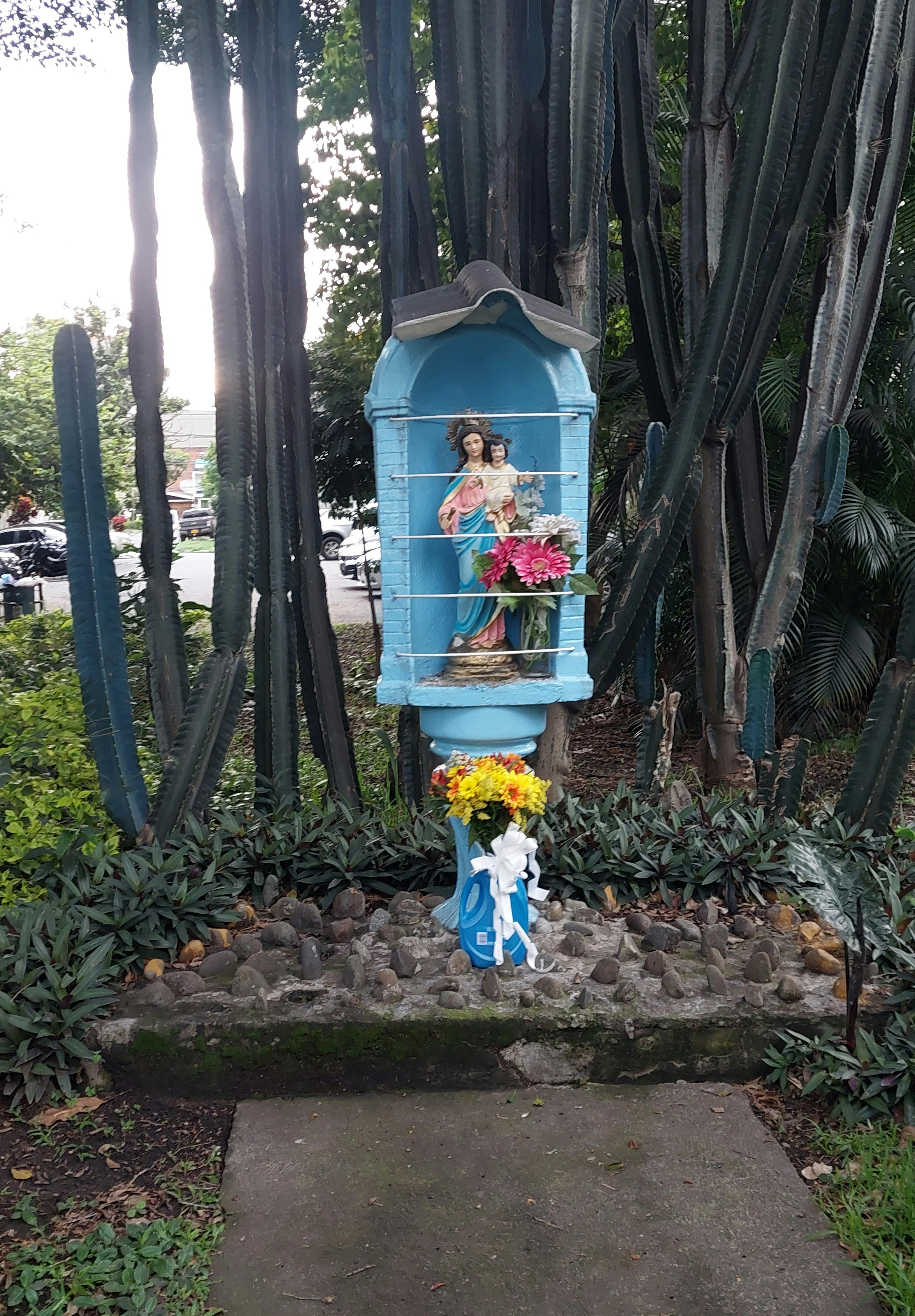 Shrine to Mary in Medellin. 