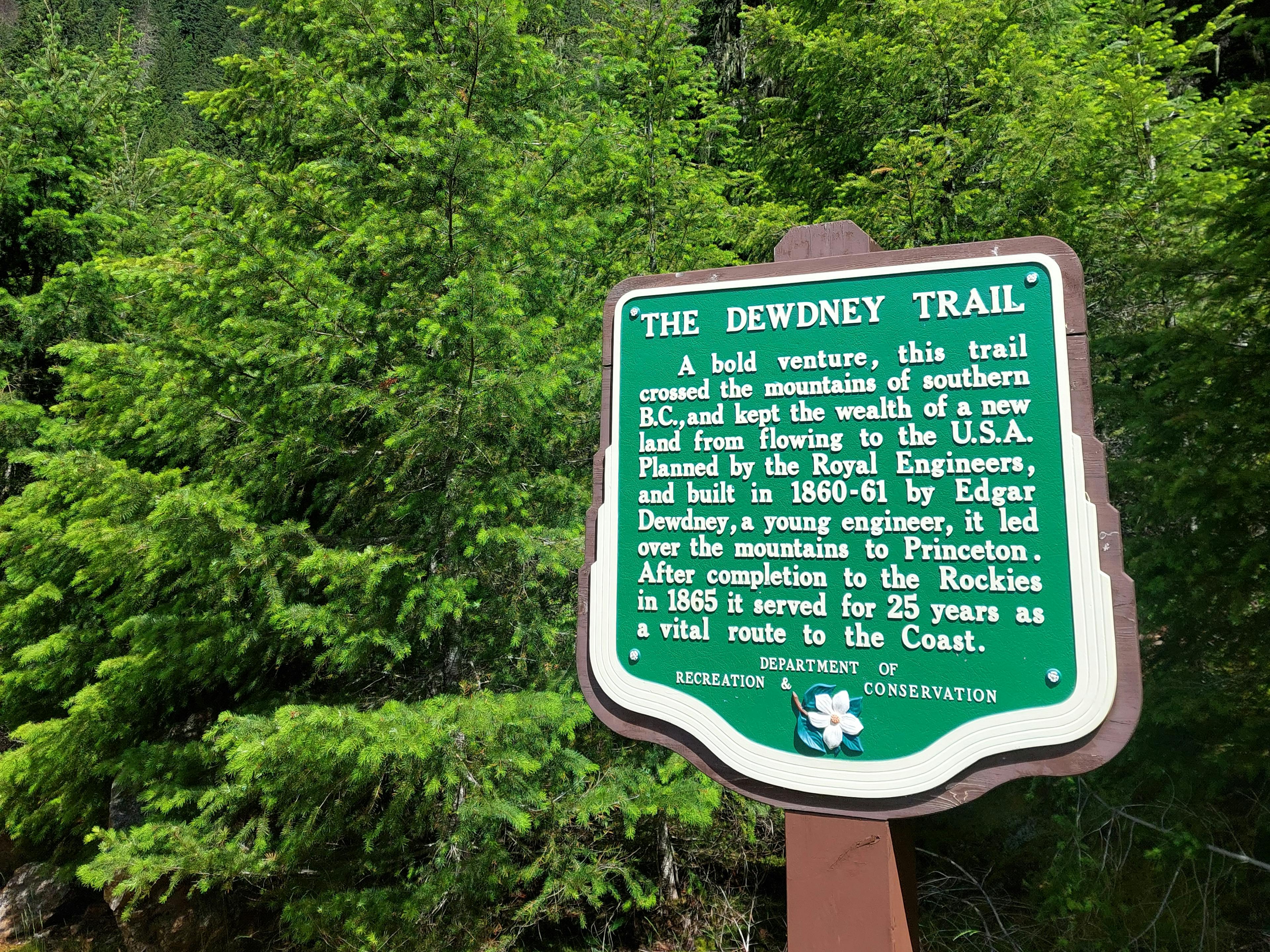 Dewdney Trail sign