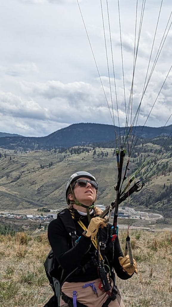 The author kiting a paraglider.