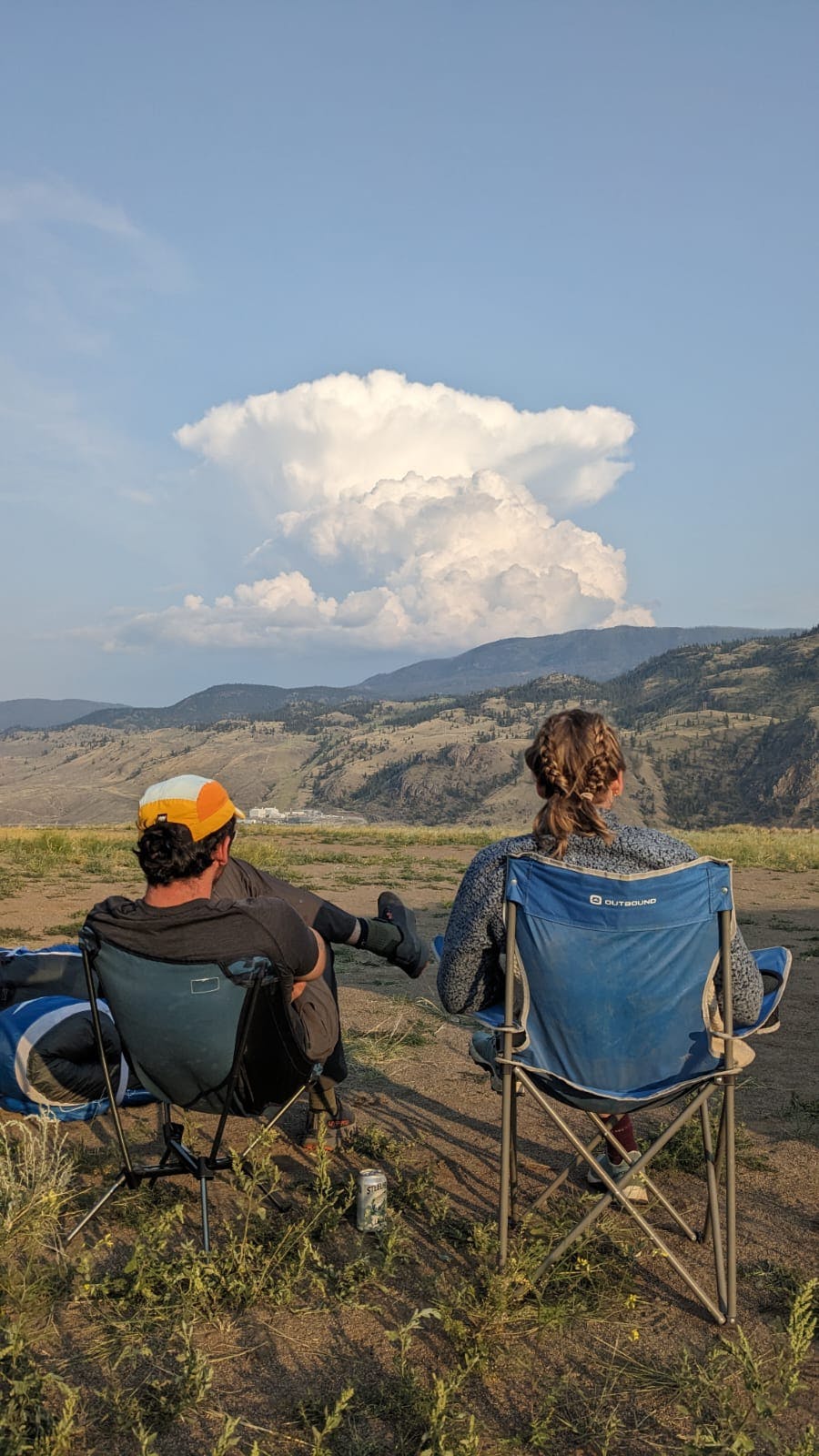 Admiring a cumulonimbus cloud