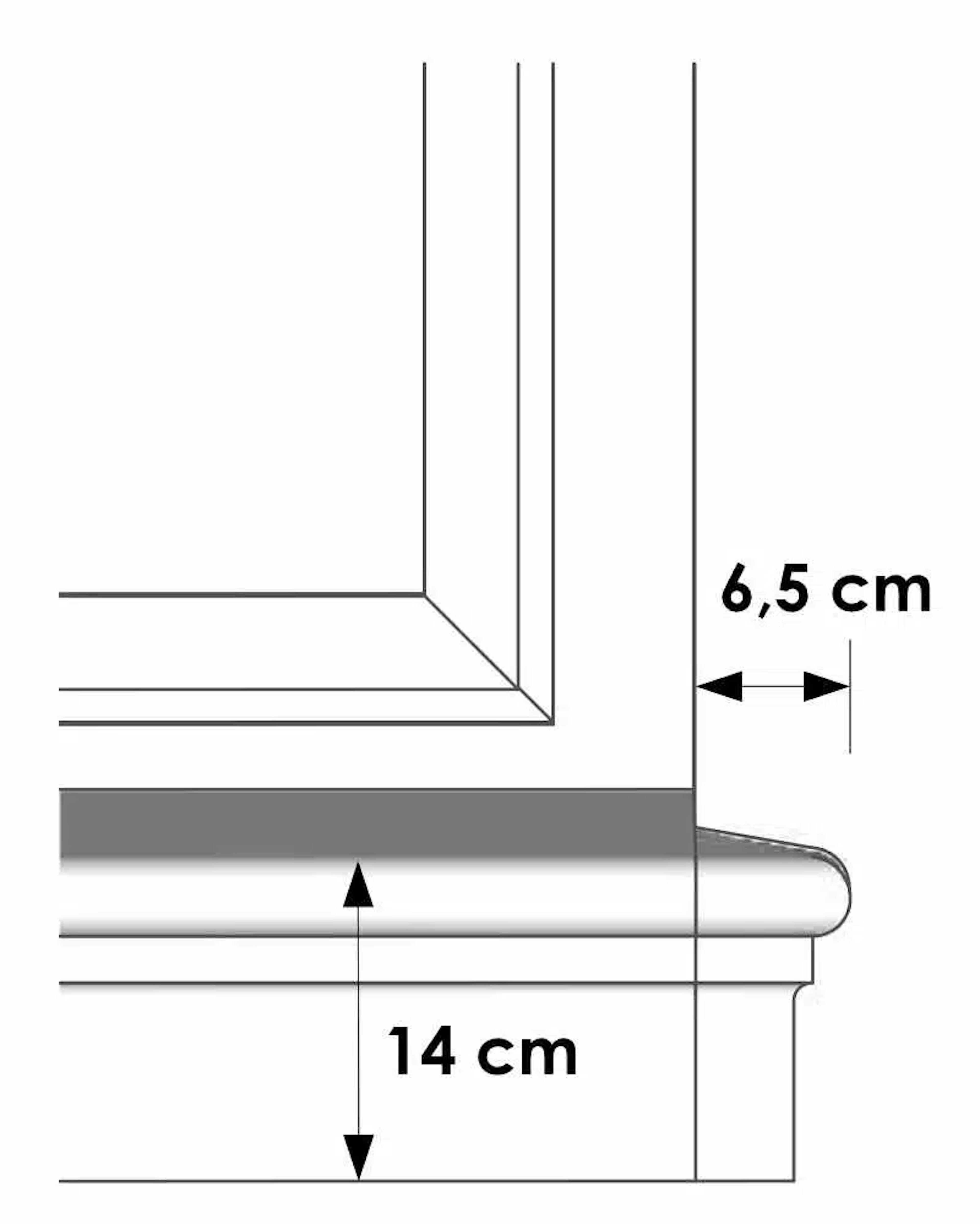 Niessen-_-SLB-100-Schalen-Fensterbank_Zeichnung_front