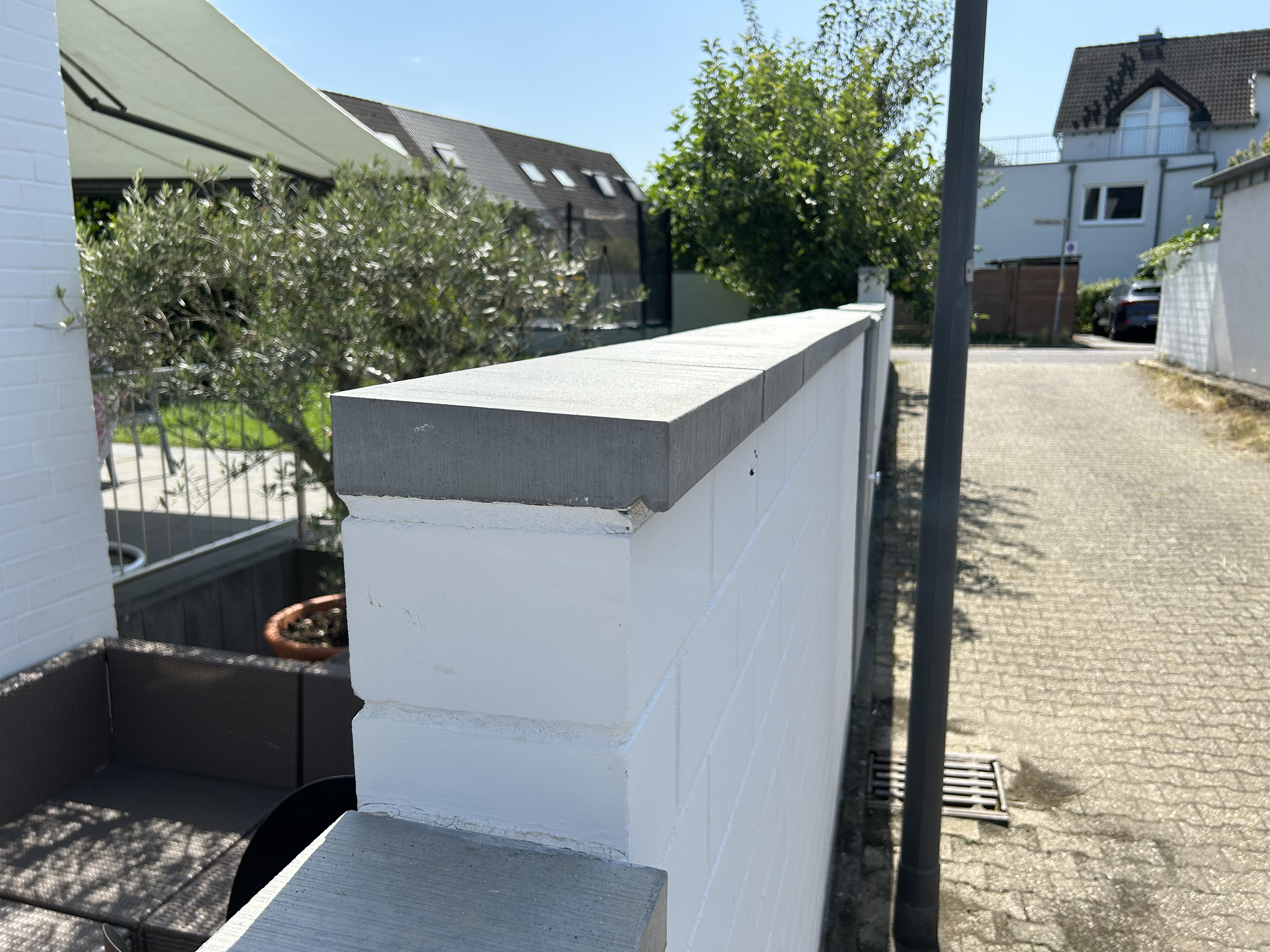 Pultdachabdeckung MAP aus Beton in mittelgrau 