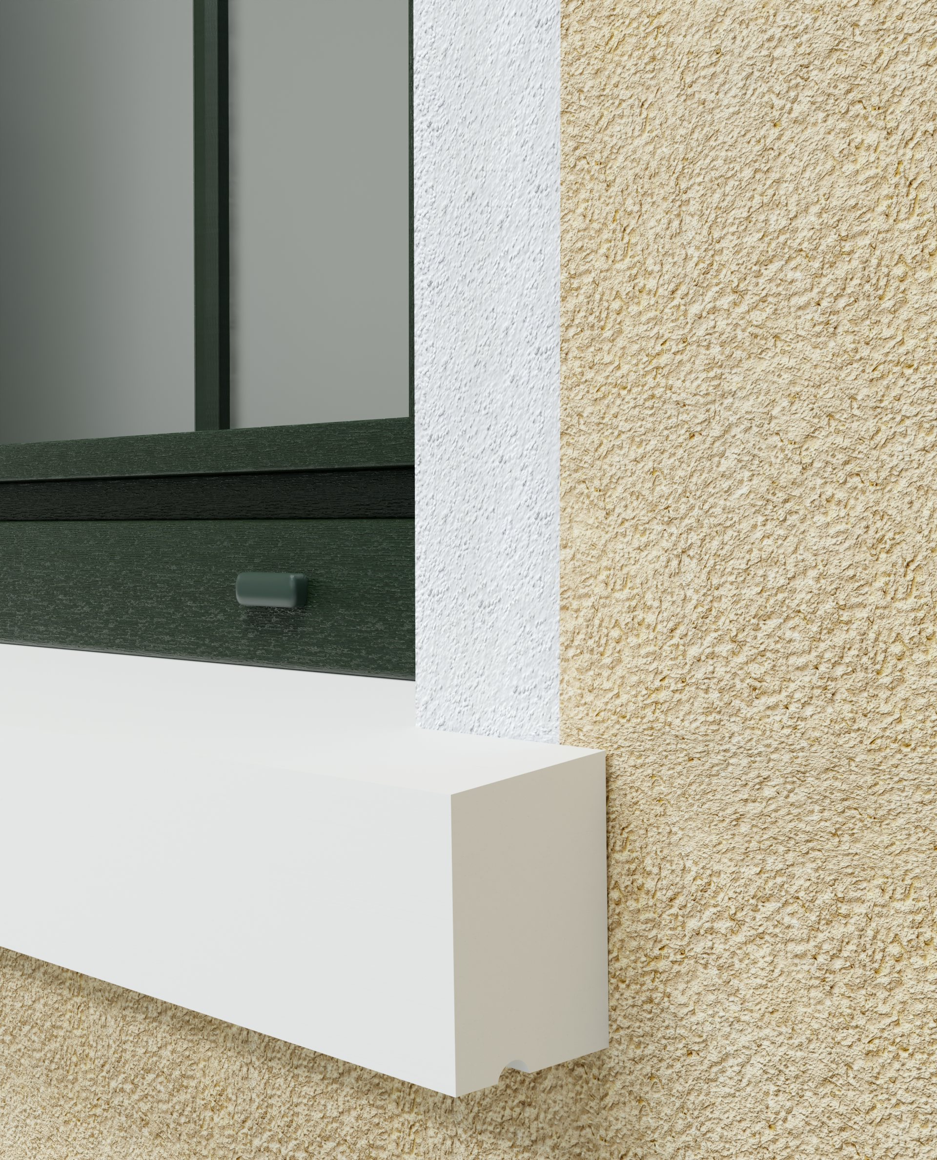 Glatte Betonfensterbank SLB 851 seitlich