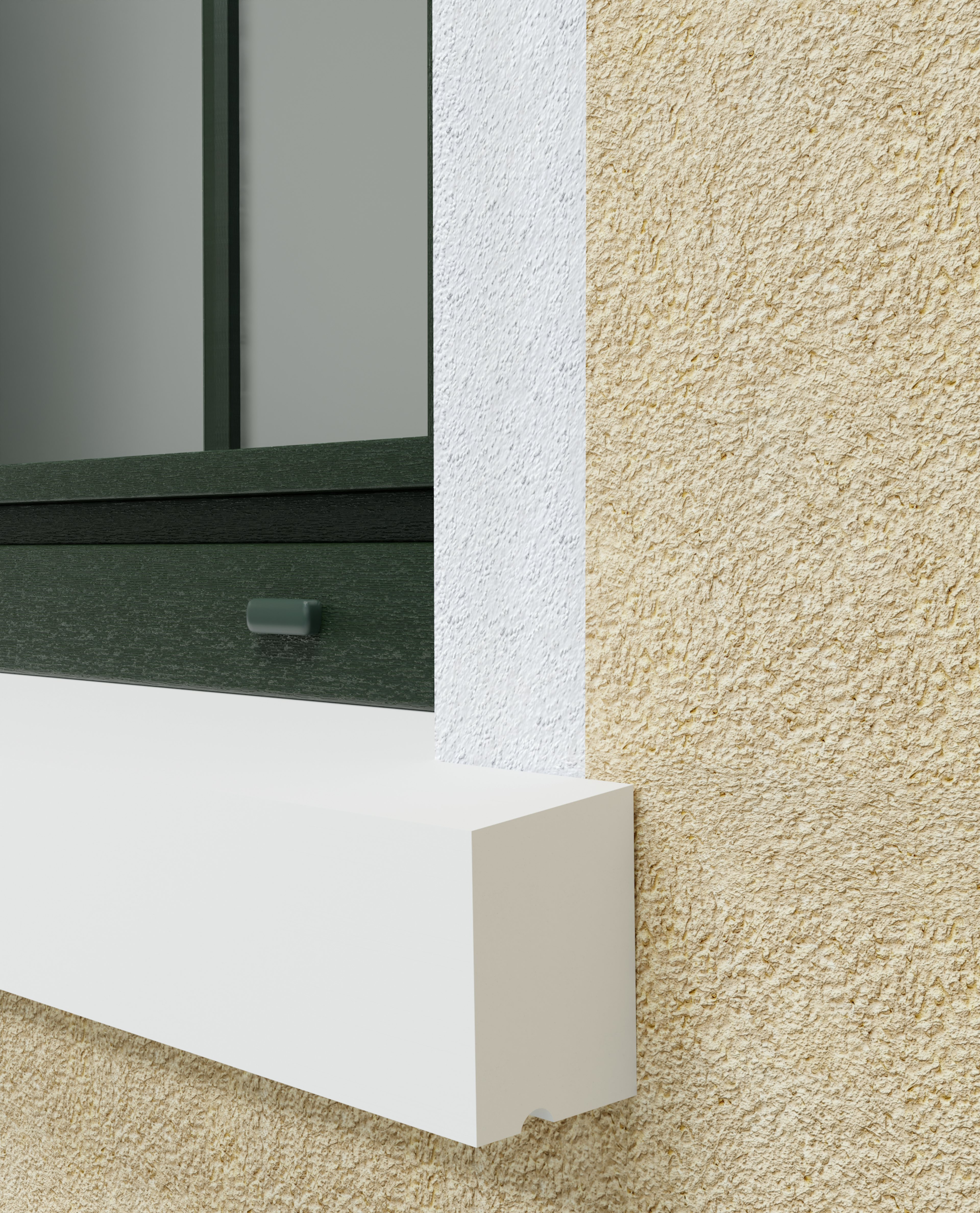 Glatte Betonfensterbank SLB 851 seitlich