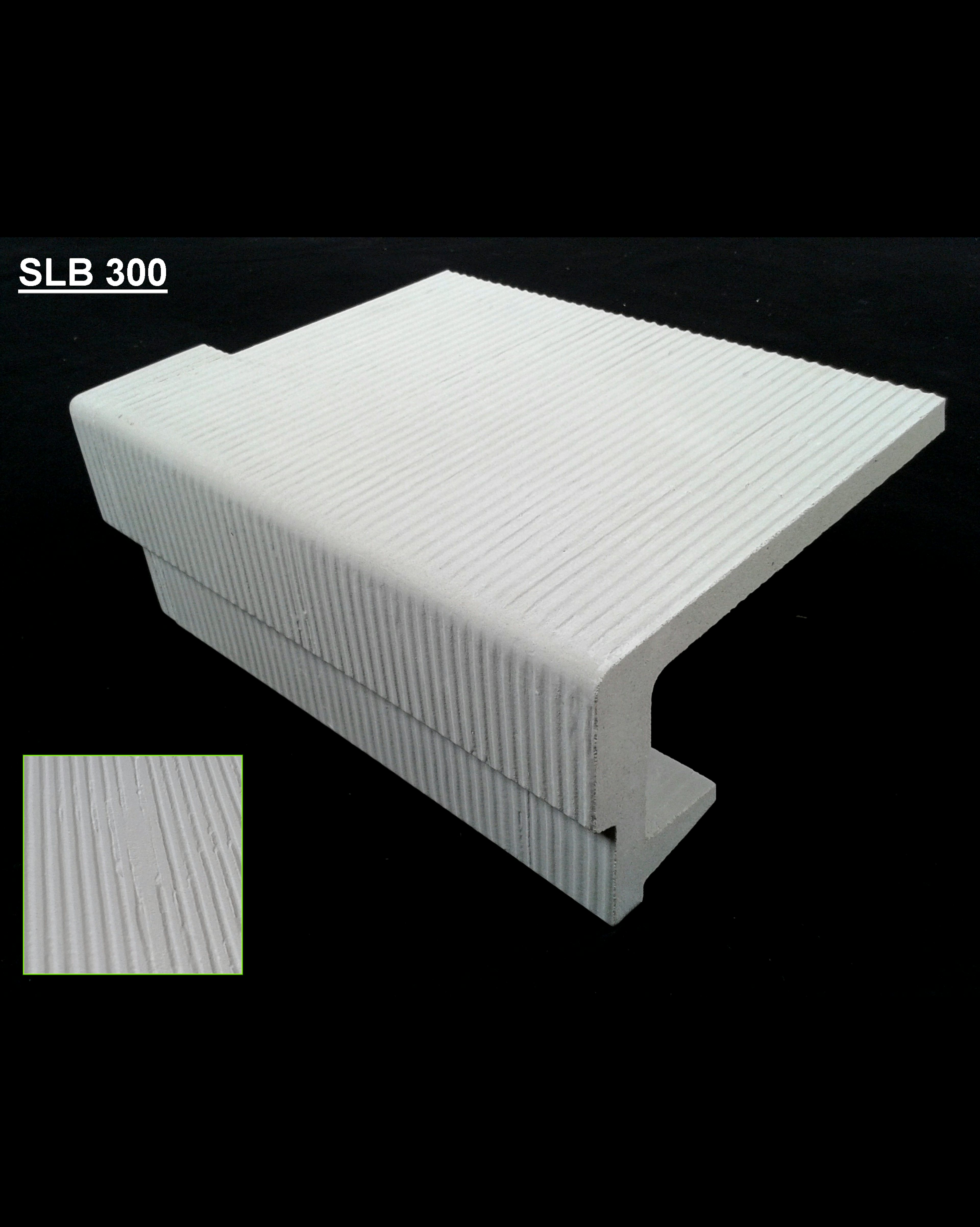 Dünnwandige scharrierte Außenfensterbank SLB 300 mit Scharrierungsunterbrechung