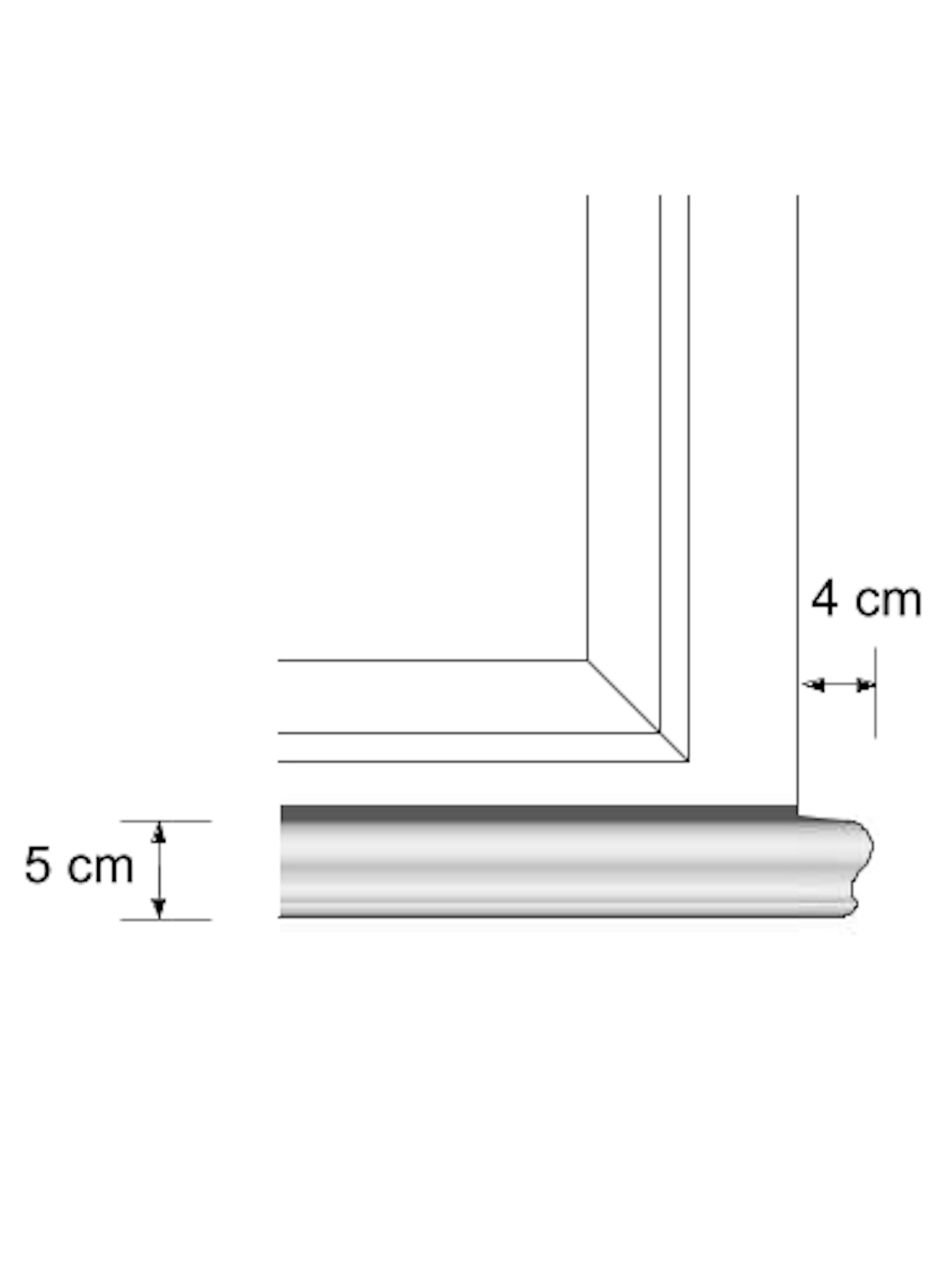 Zeichnung Überstand Innenfensterbank SLB 590 innen