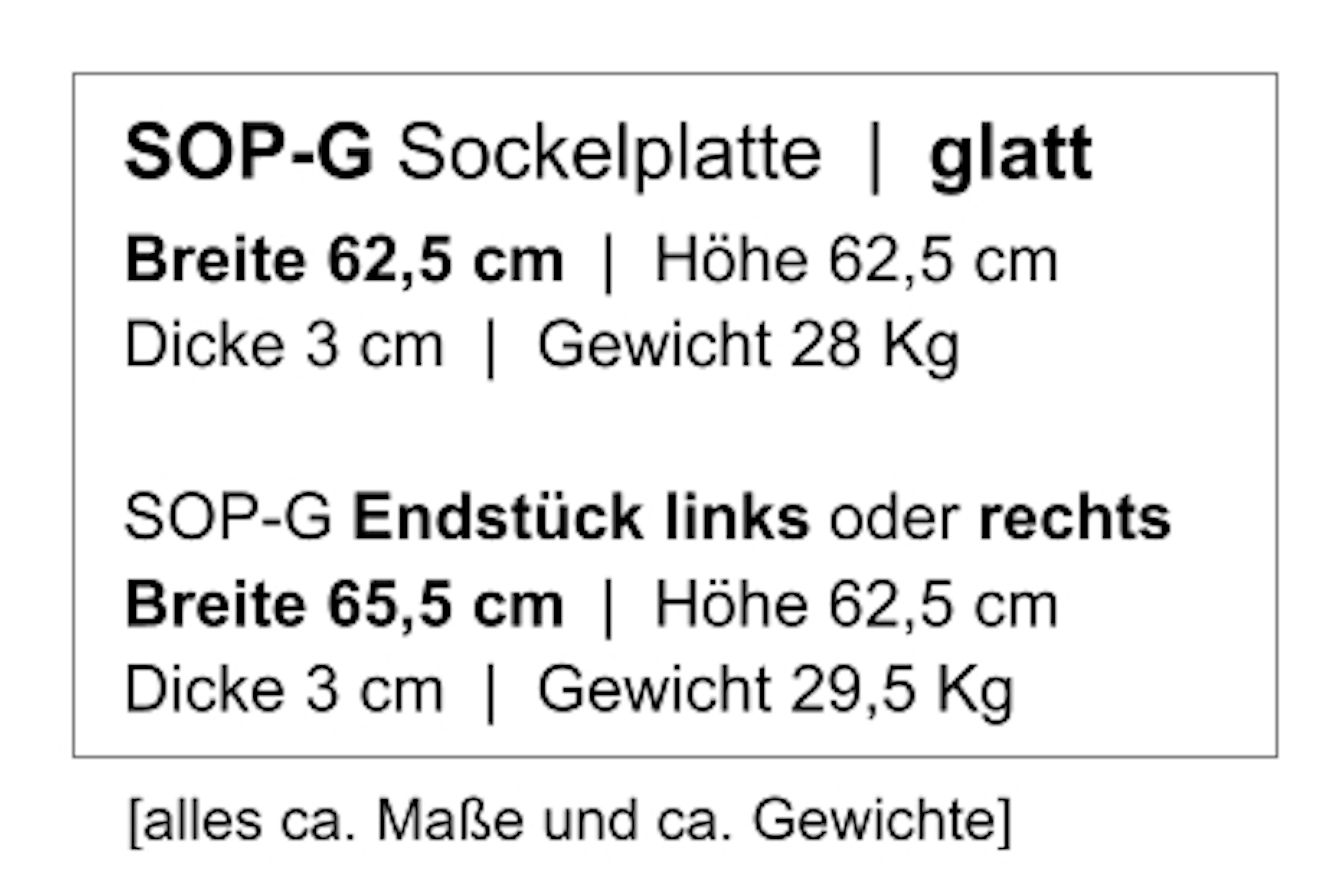 Zeichnung Sockelplatte SOP-G - 1