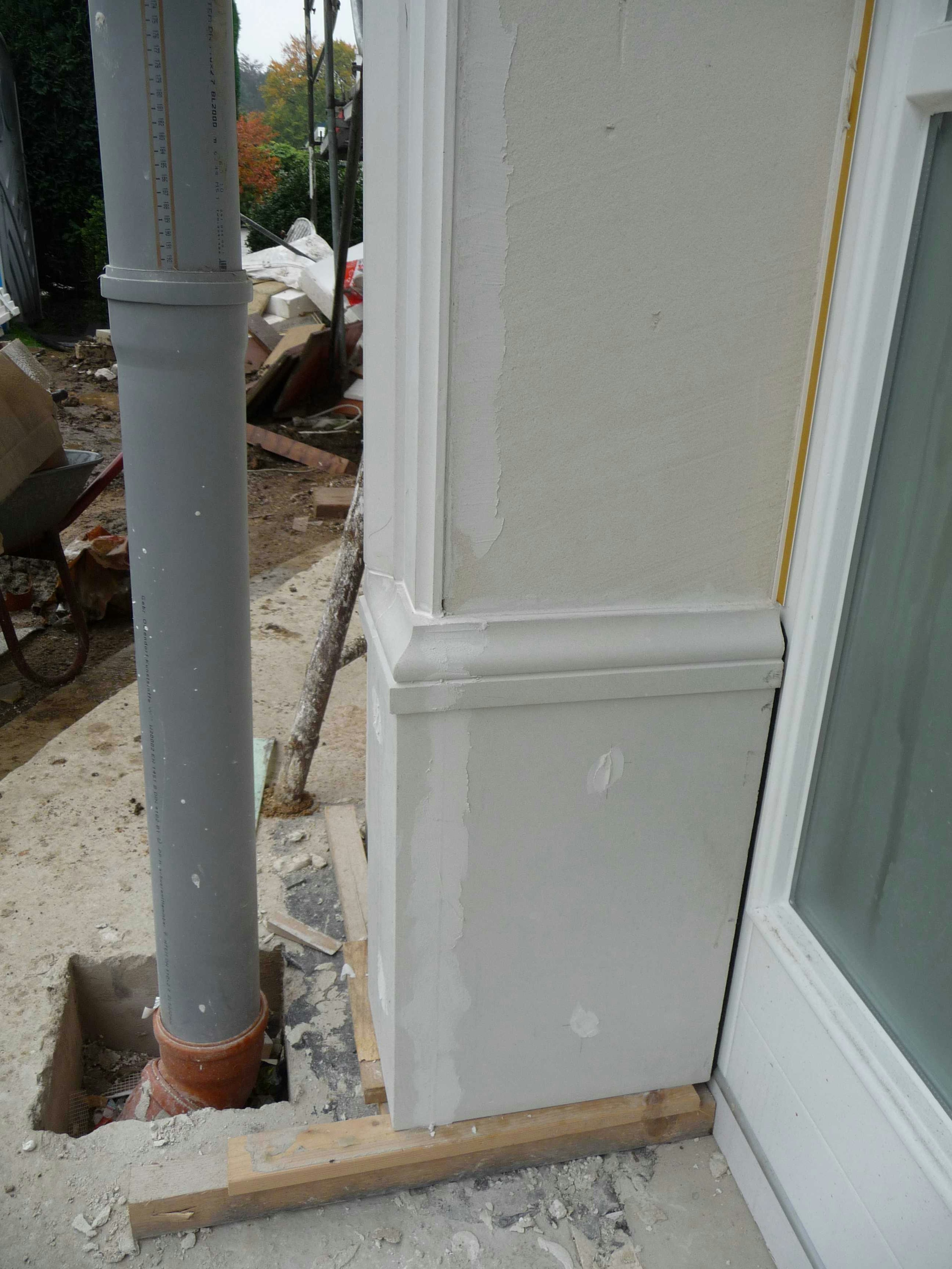 Flachgewände FLG 501 mit SLG 500 Fußteil exklusiv _ bauseits schmaler gemacht