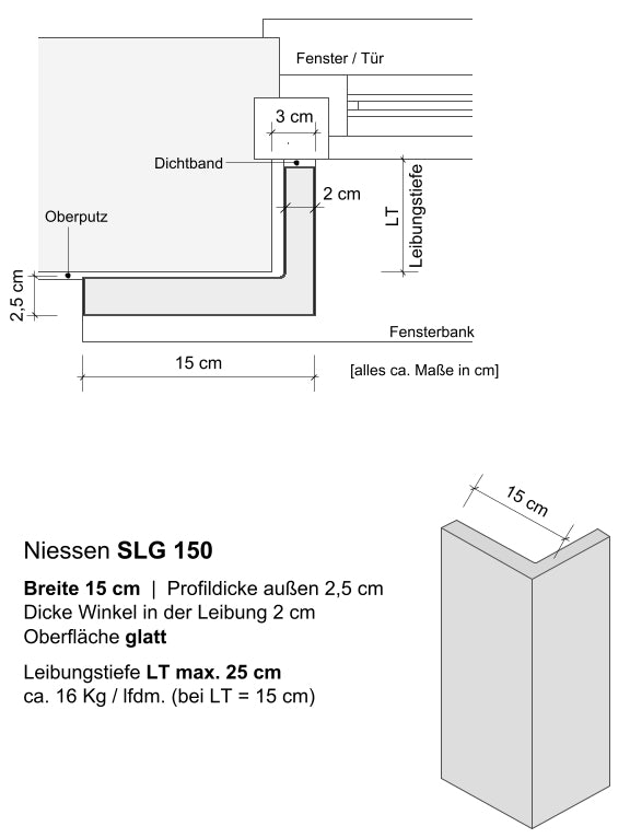 Zeichnung Winkelgewände SLG 150 -1