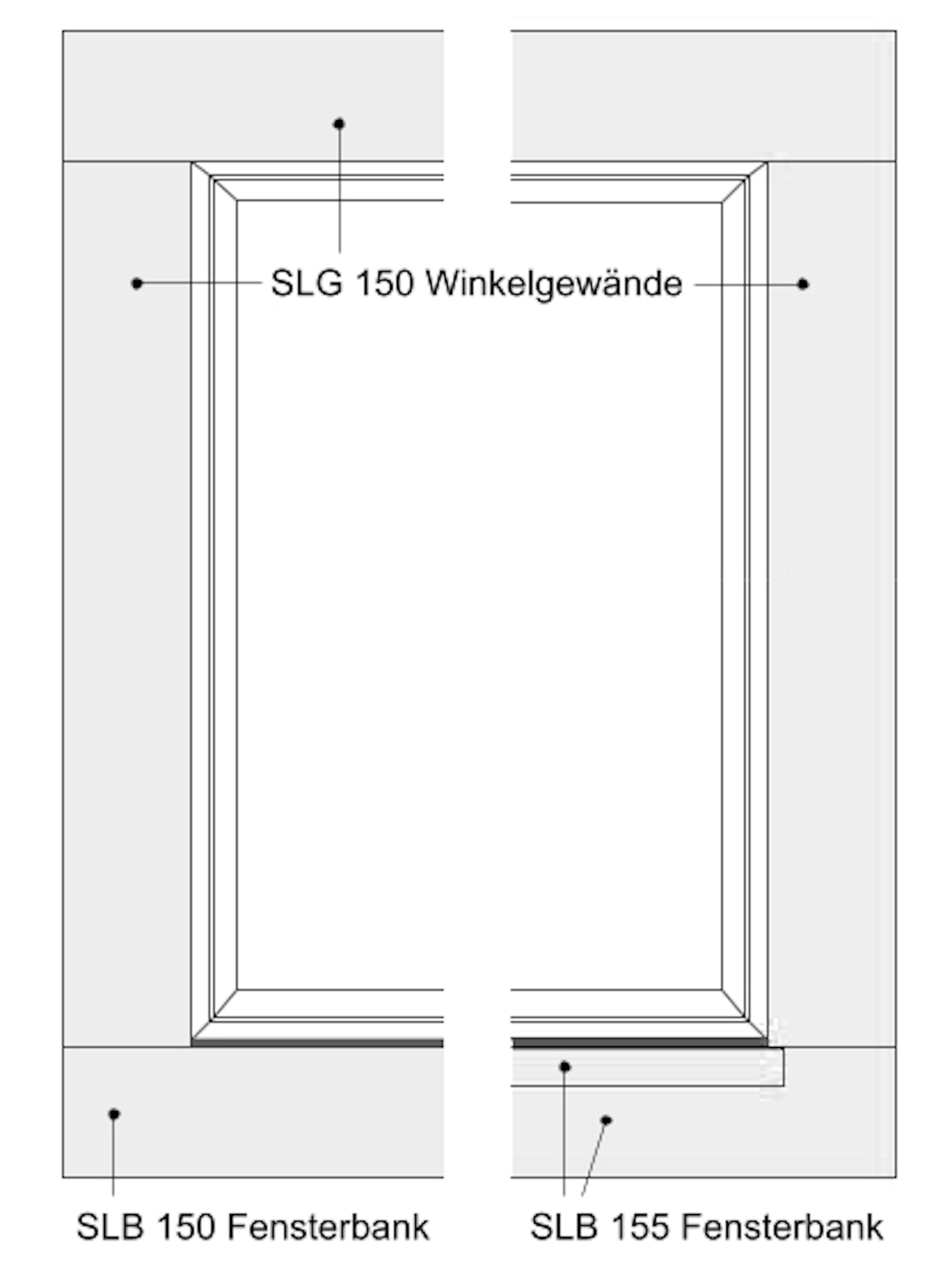 Zeichnung Winkelgewände SLG 150 -3