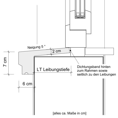 Fensterbank SLB 400 Zeichnung - 2a
