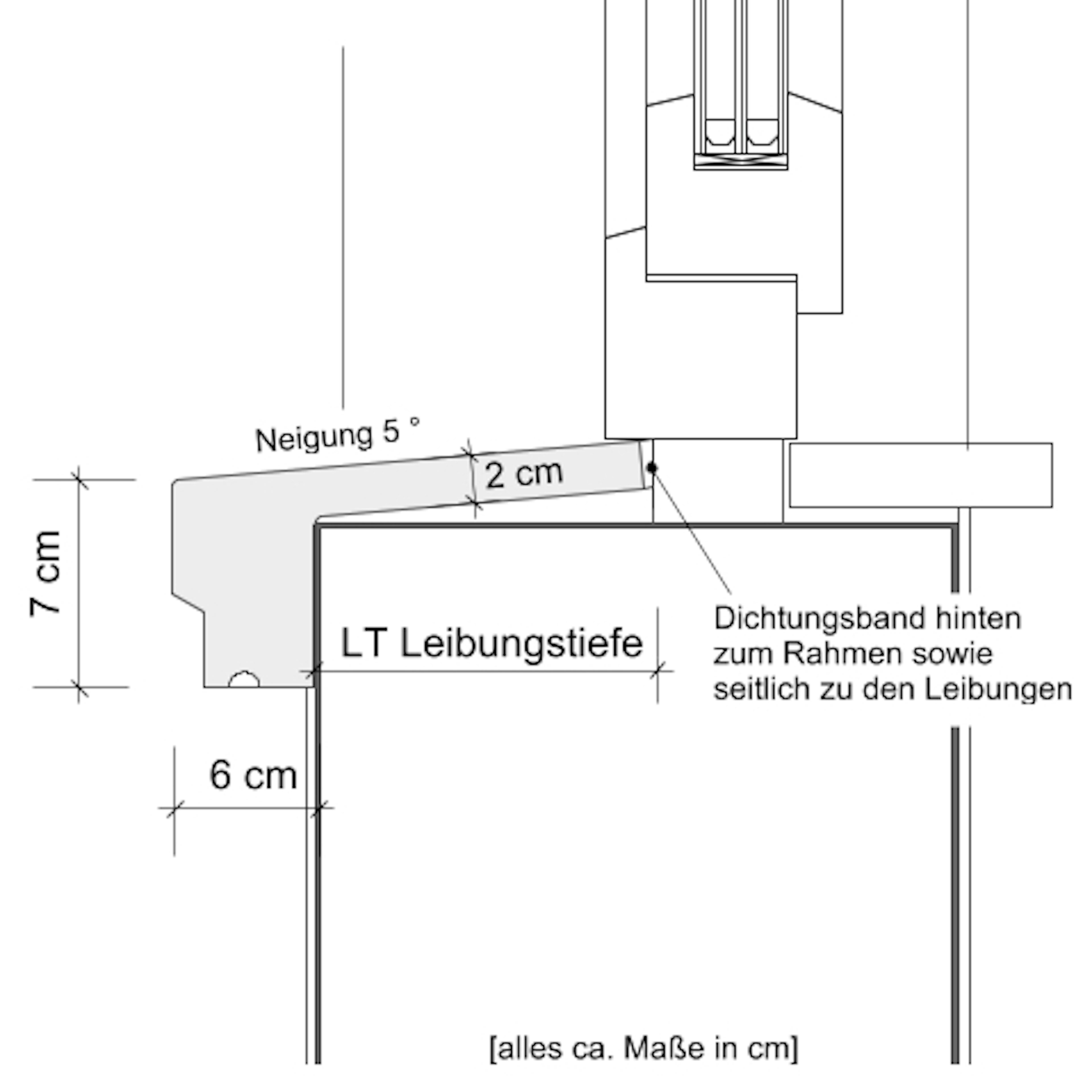 Fensterbank SLB 400 Zeichnung - 2a