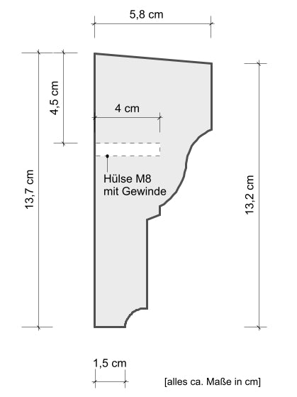 Zeichnung Gesims GP 14-06 -1