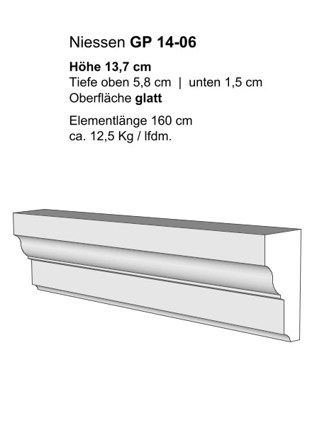 Zeichnung Gesims GP 14-06 -2a