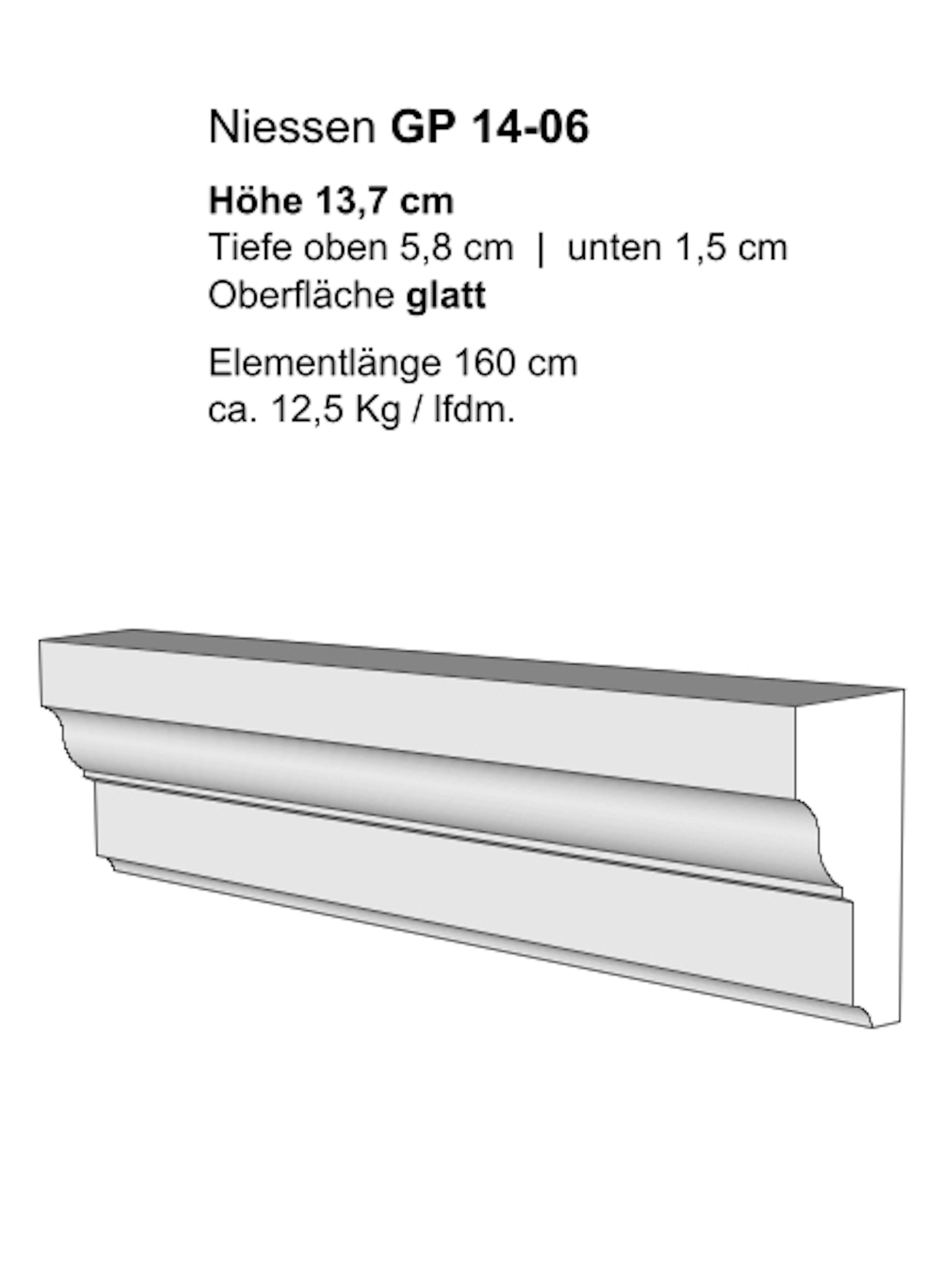 Zeichnung Gesims GP 14-06 -2a