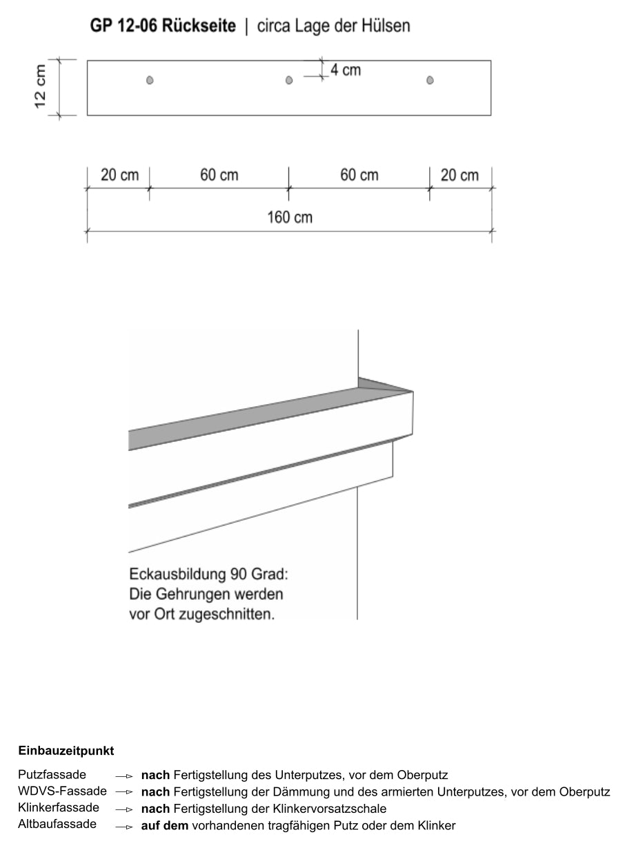 Zeichnung modernes Gesims GP 12-06 -3a