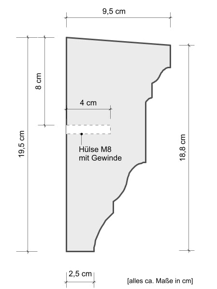Zeichnung hohes Gesims GP 19-10 -1