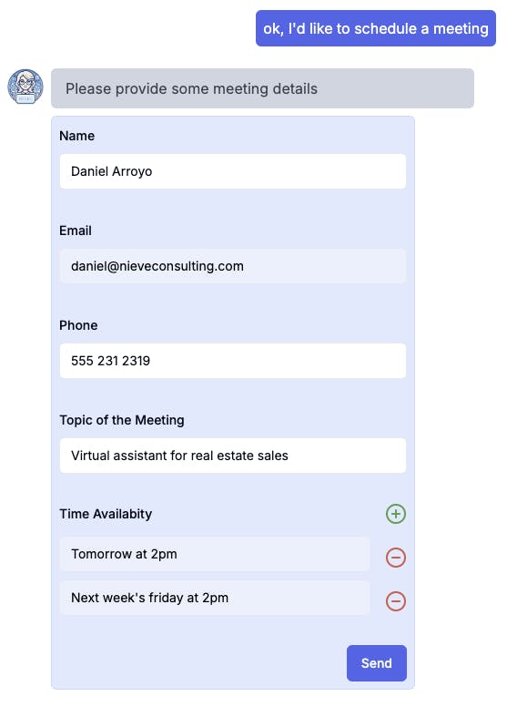 Lumi scheduling form