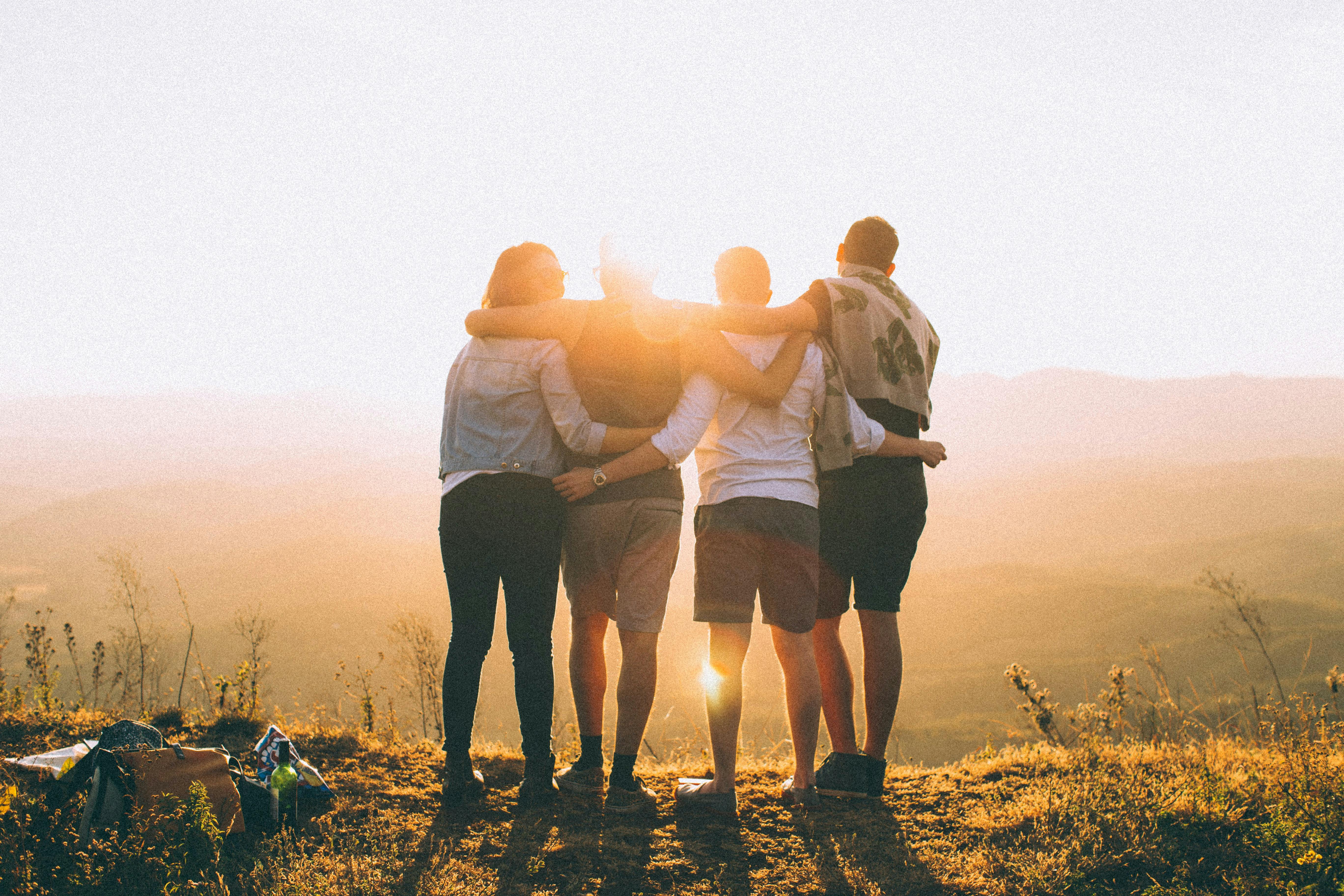 Group looking at the sun