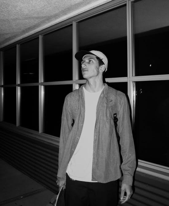 Nik Dwolinsky in black and white