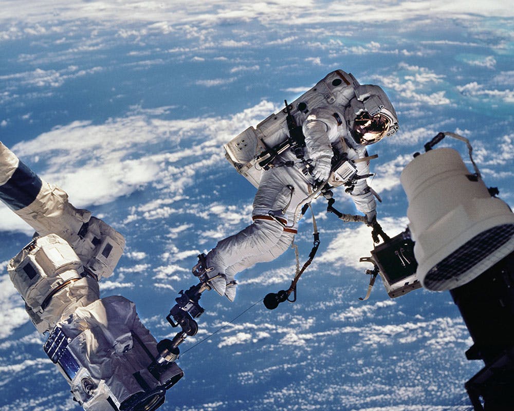 Nikon cameras are used in space to document activities such as inspection and maintenance