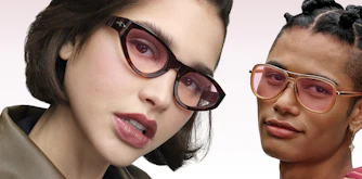 Femmes portant des lunettes avec des verres teintés Transitions Color Touch