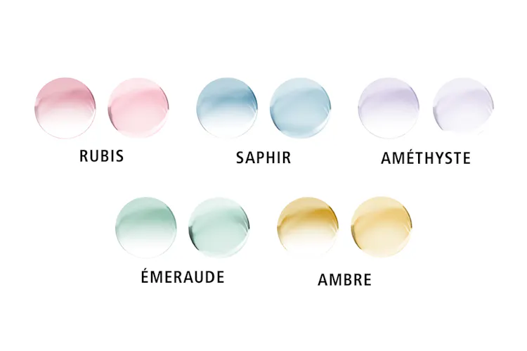 Photo des teintes Transitions disponibles