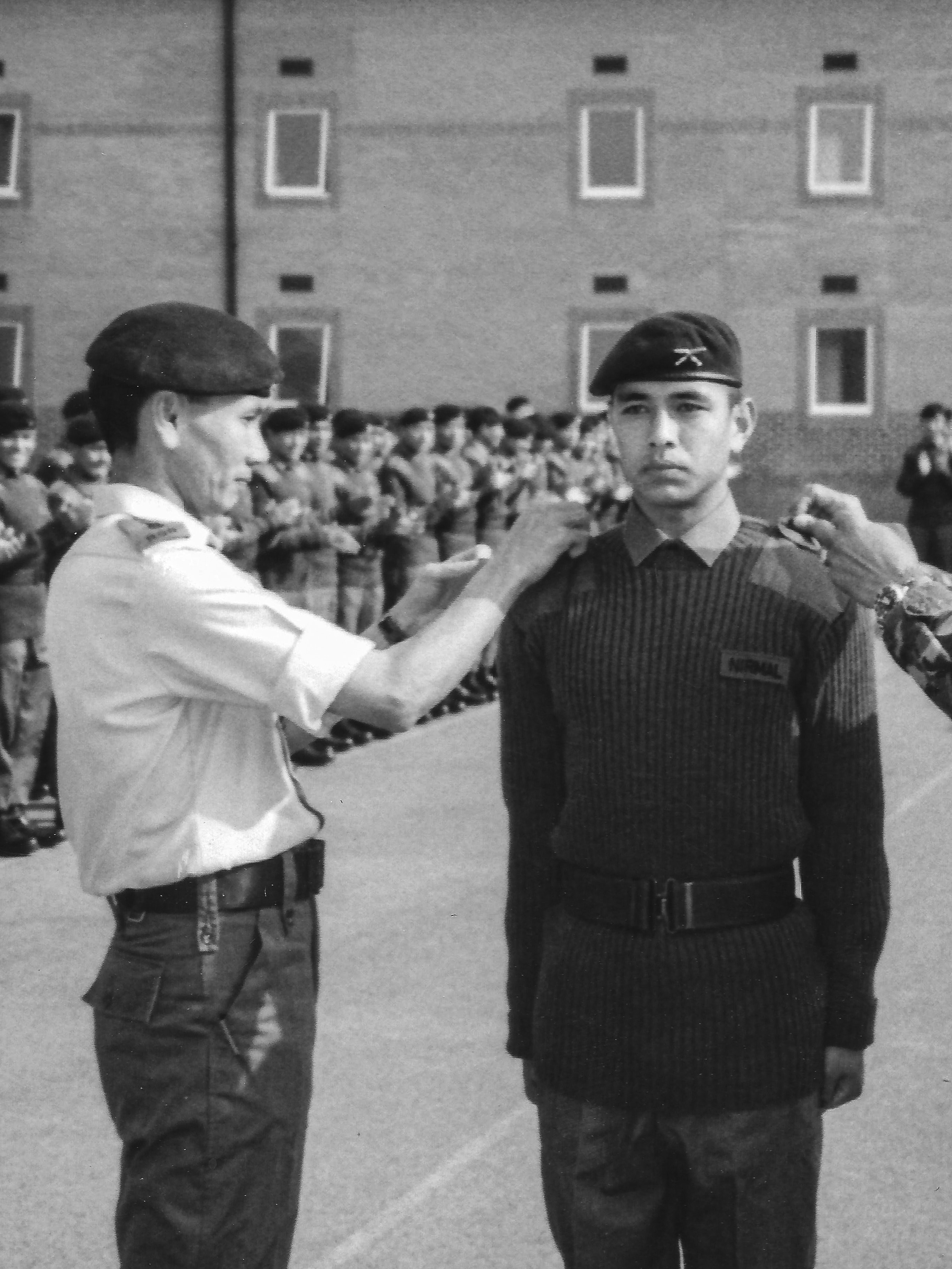 Nims on parade joining the Gurkhas