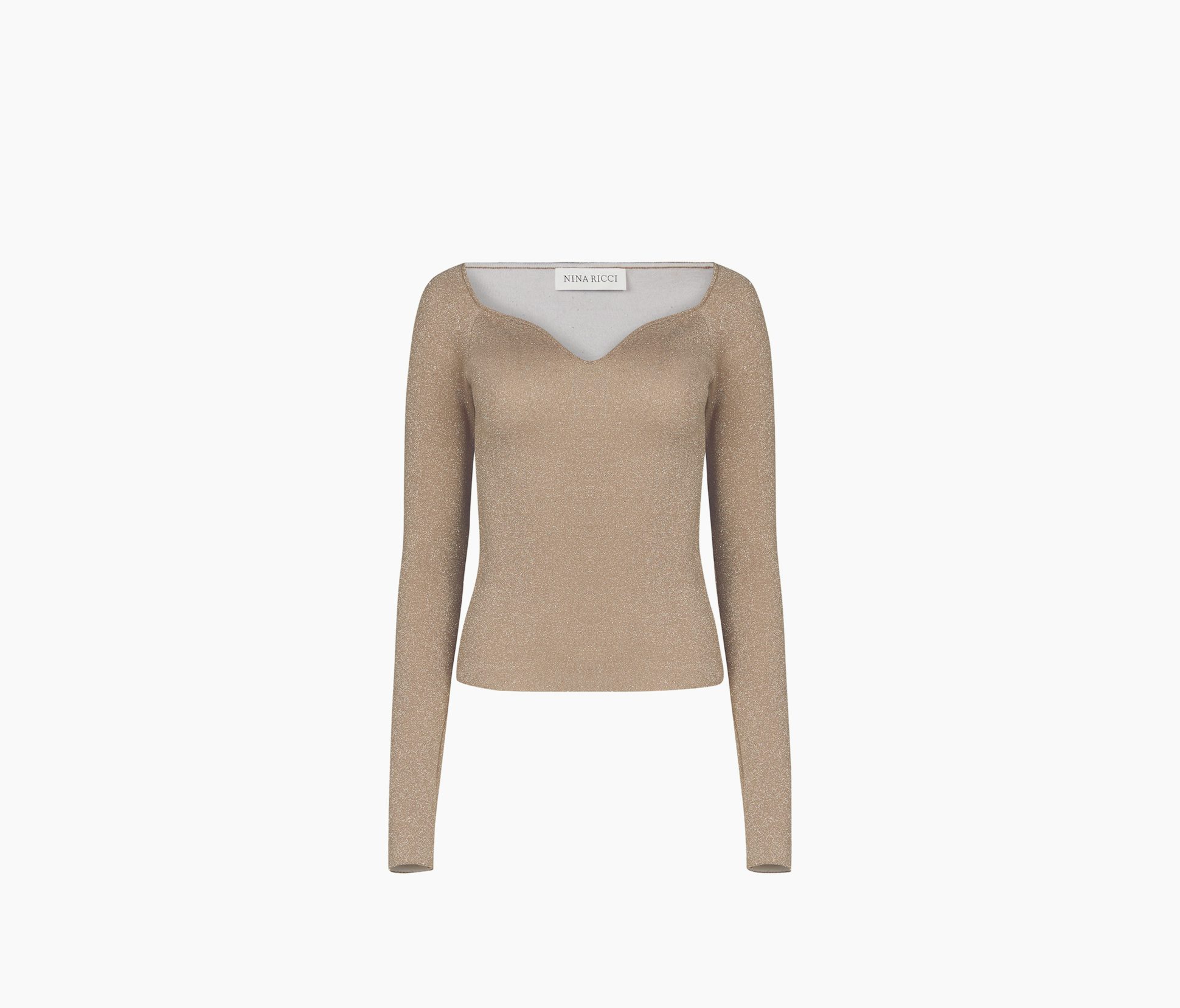 LUREX SWEETHEART NECKLINE TOP XS