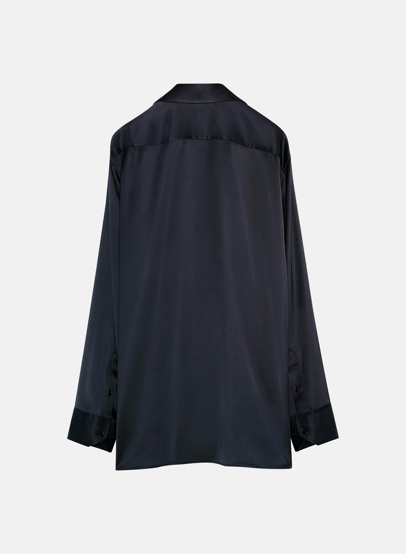Satin wrap shirt dark navy - Nina Ricci