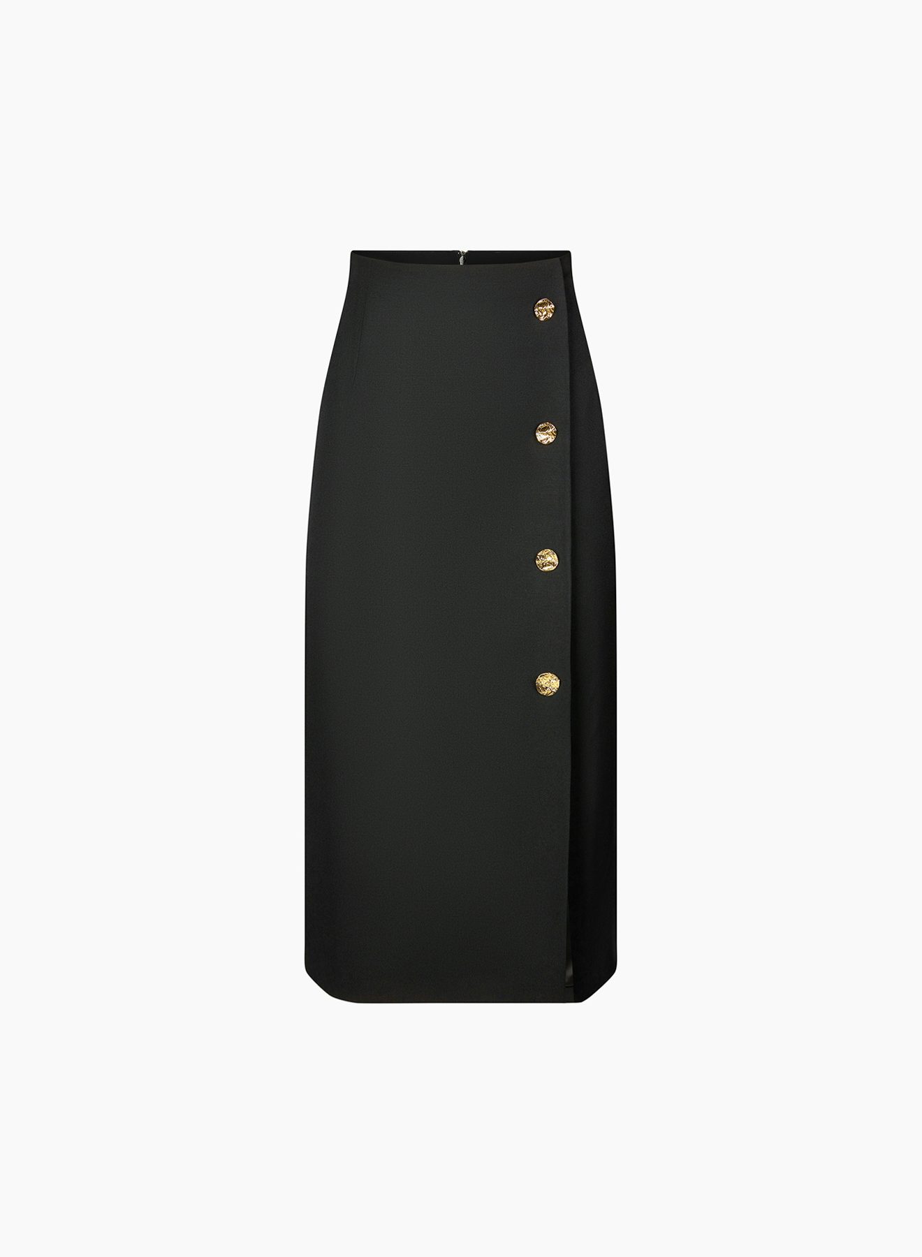 Midi Wool Gabardine Pencil Skirt Black - Nina Ricci 