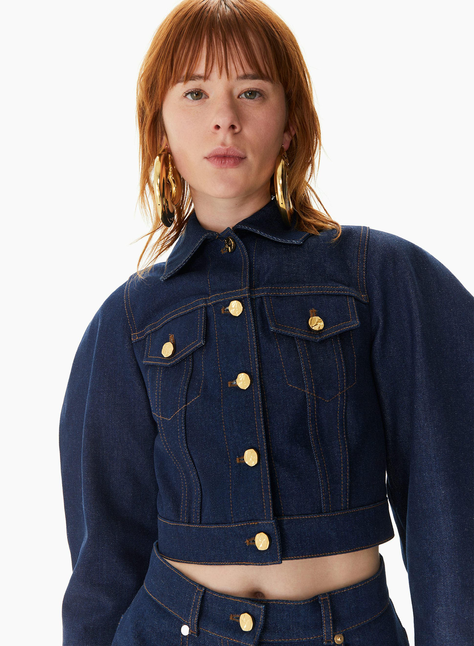  Veste en denim à manches cocon Bleu Brut  - Nina Ricci 