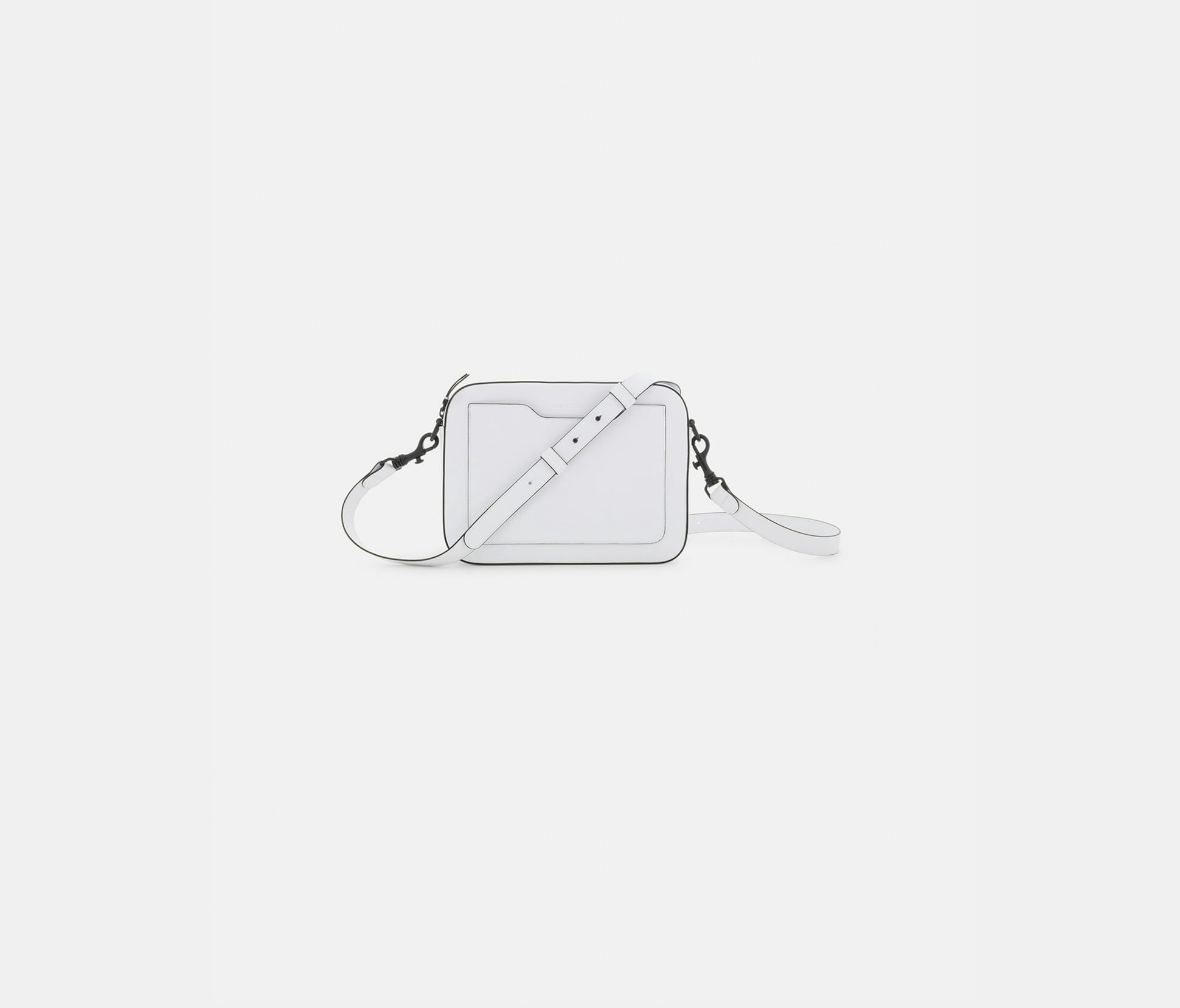 Grand sac caméra en cuir de veau blanc - Nina Ricci