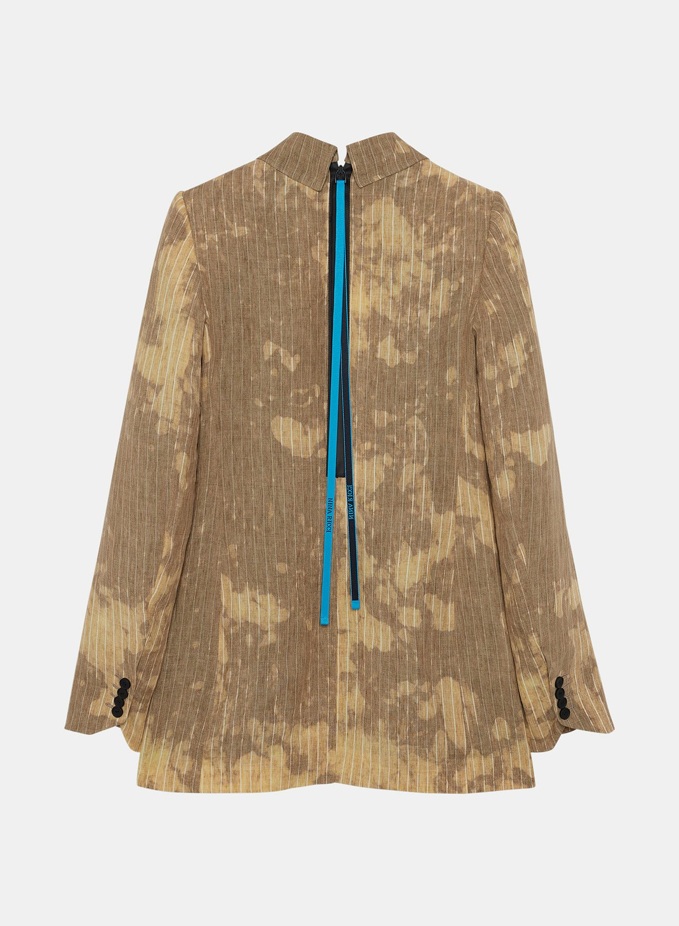 Tie and dye striped linen jacket with contrasting lining - Nina Ricci