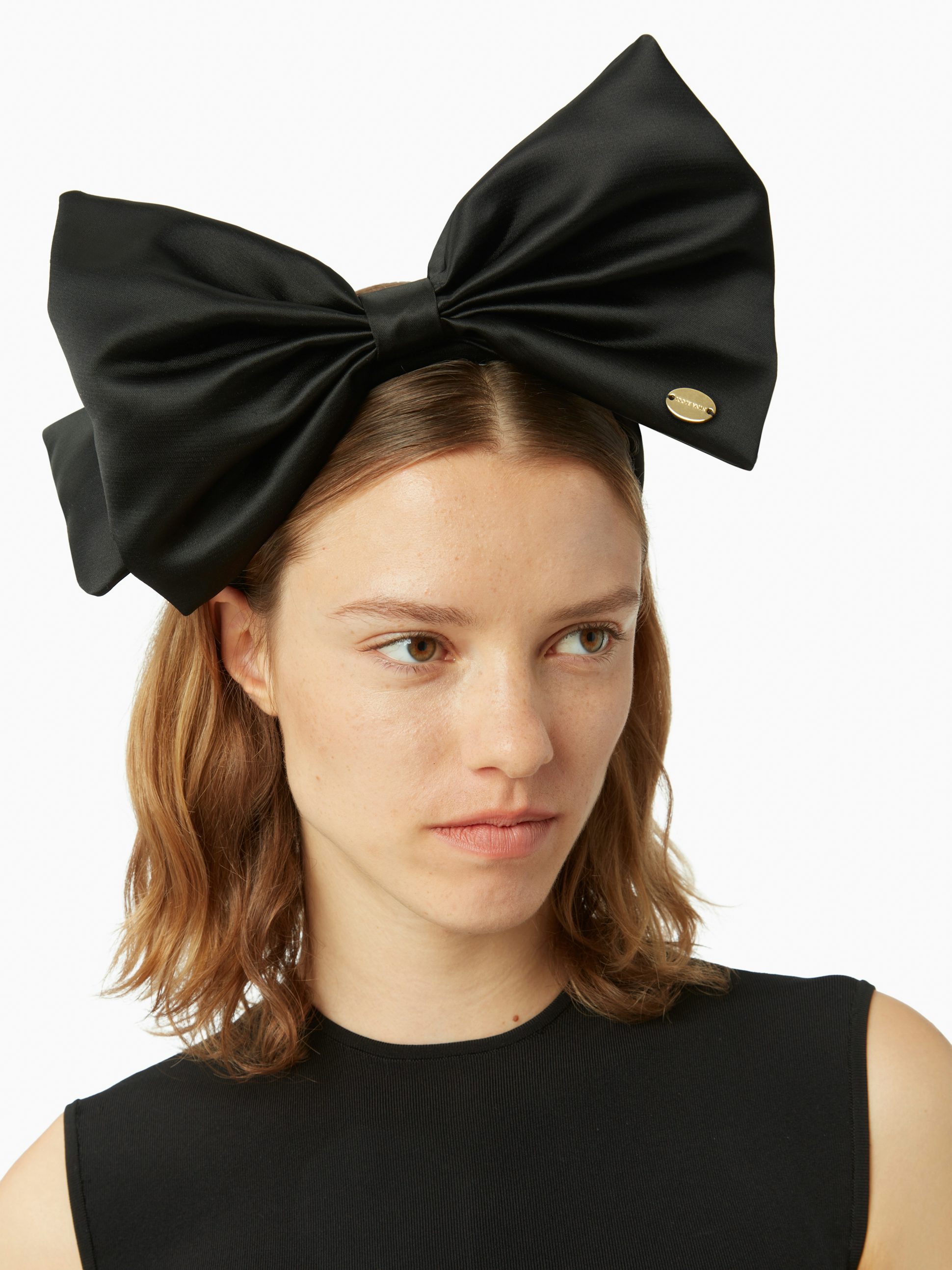 Satin headband with bow in black - Nina Ricci