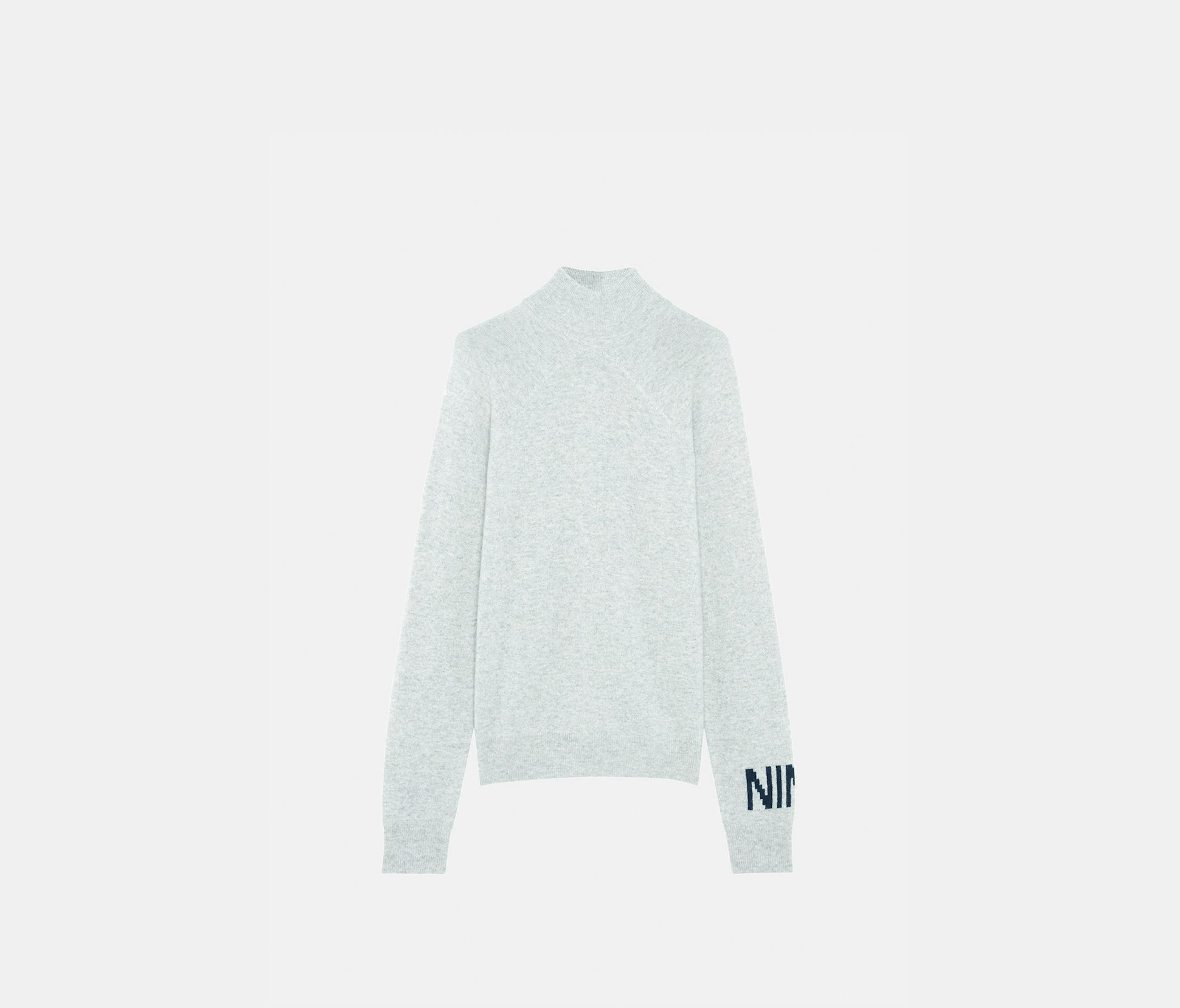 Intarsia cashmere sweater grey - Nina Ricci