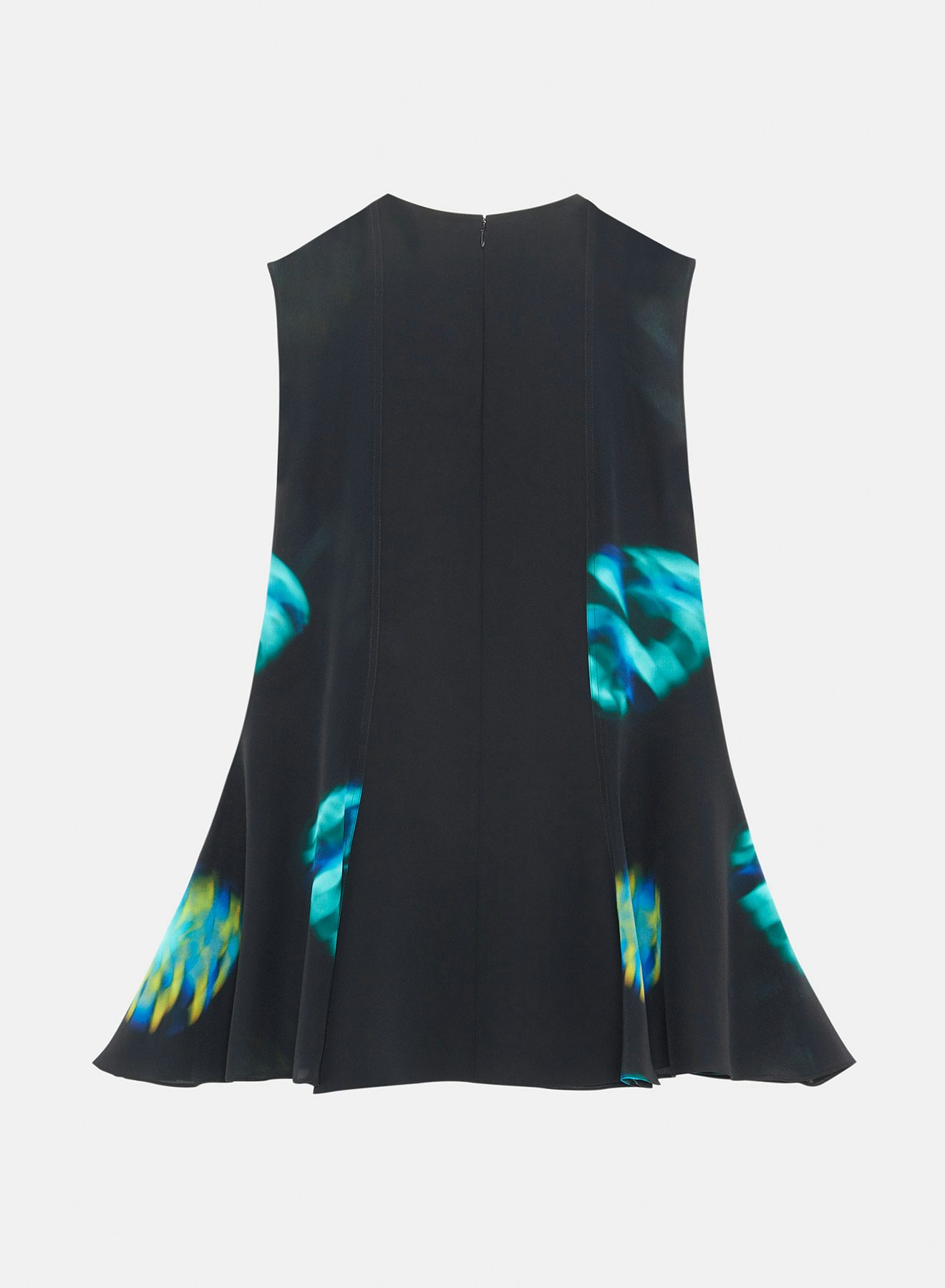 Bimaterial dress black blue print - Nina Ricci