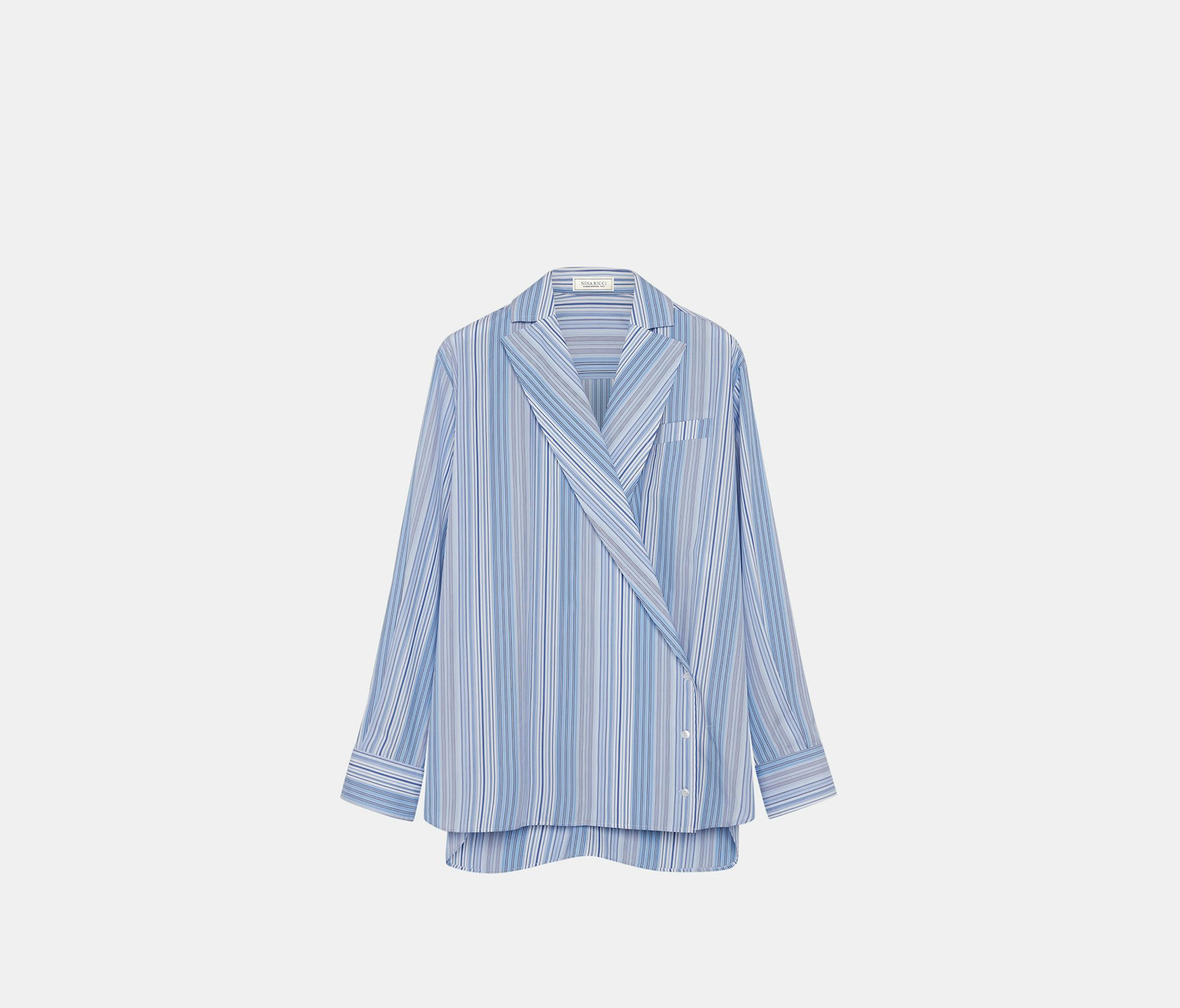Criss-cross blue striped blouse - Nina Ricci