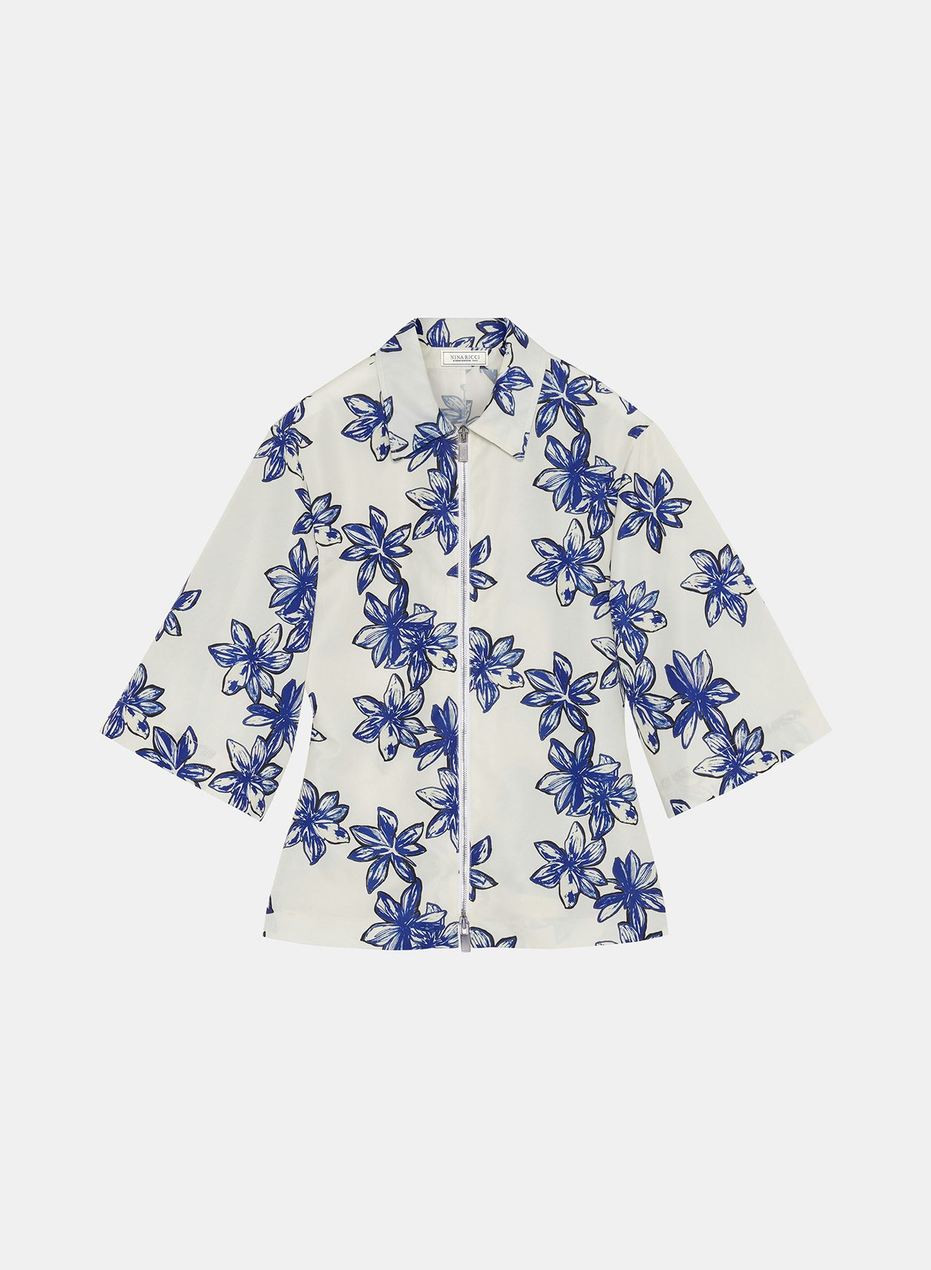 Zipped top in lotus flower print - Nina Ricci