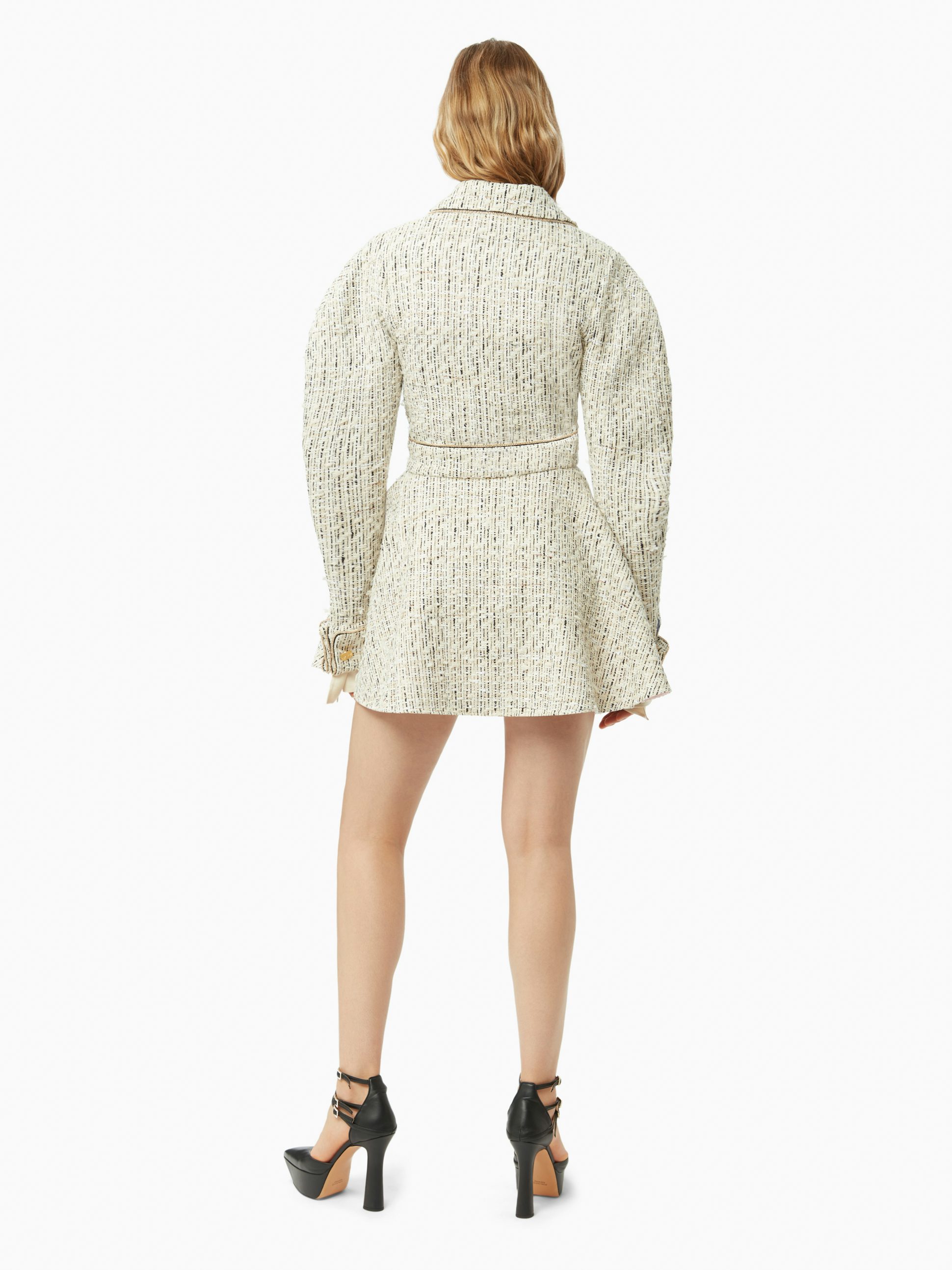 Mini tweed flared skirt in light beige - Nina Ricci